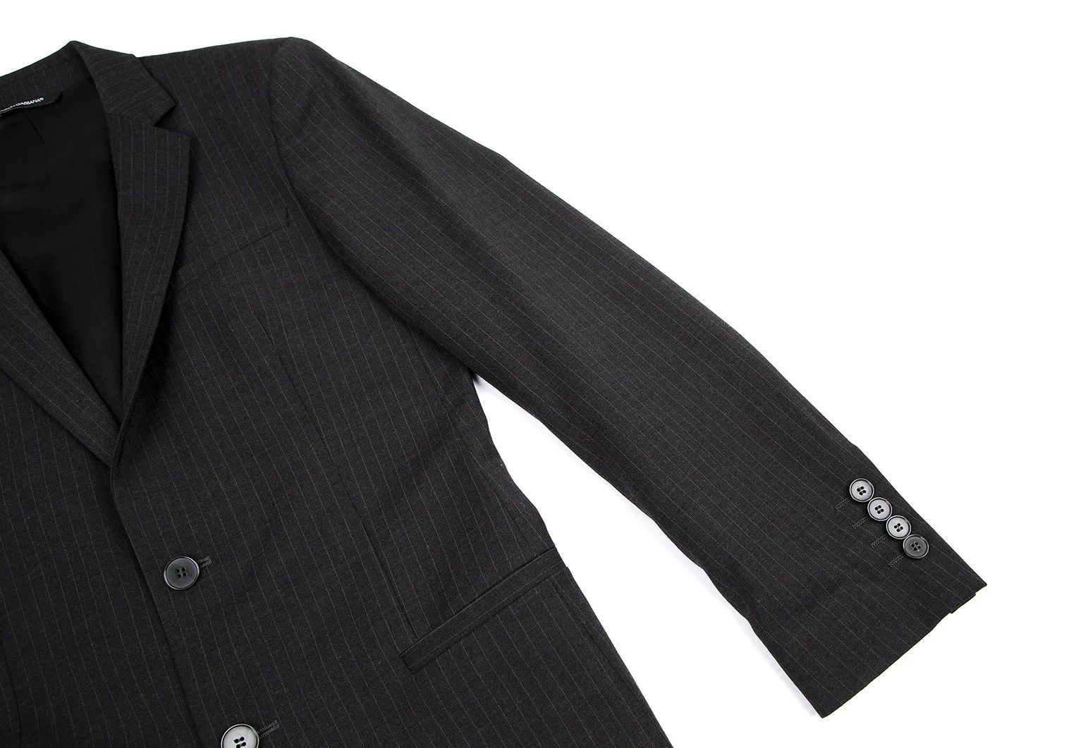Dolce & Gabbana Pinstripe Narrow Lapel Jacket Charcoal Size 44 Size US S / EU 44-46 / 1 - 4 Thumbnail