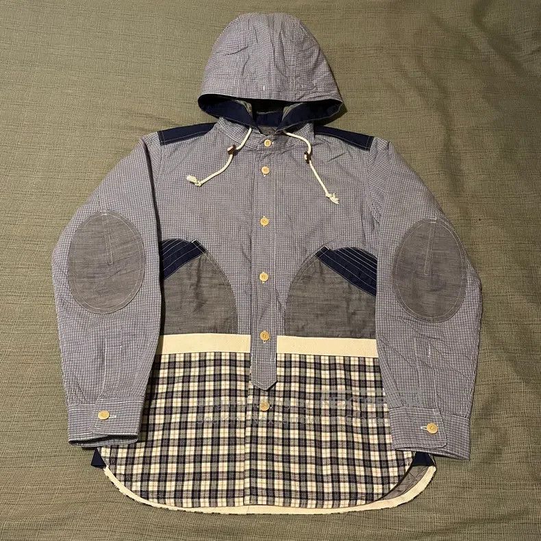Junya Watanabe Junya Watanabe Plaid padded mixed hooded shirt jacket Size US XS / EU 42 / 0 - 1 Thumbnail