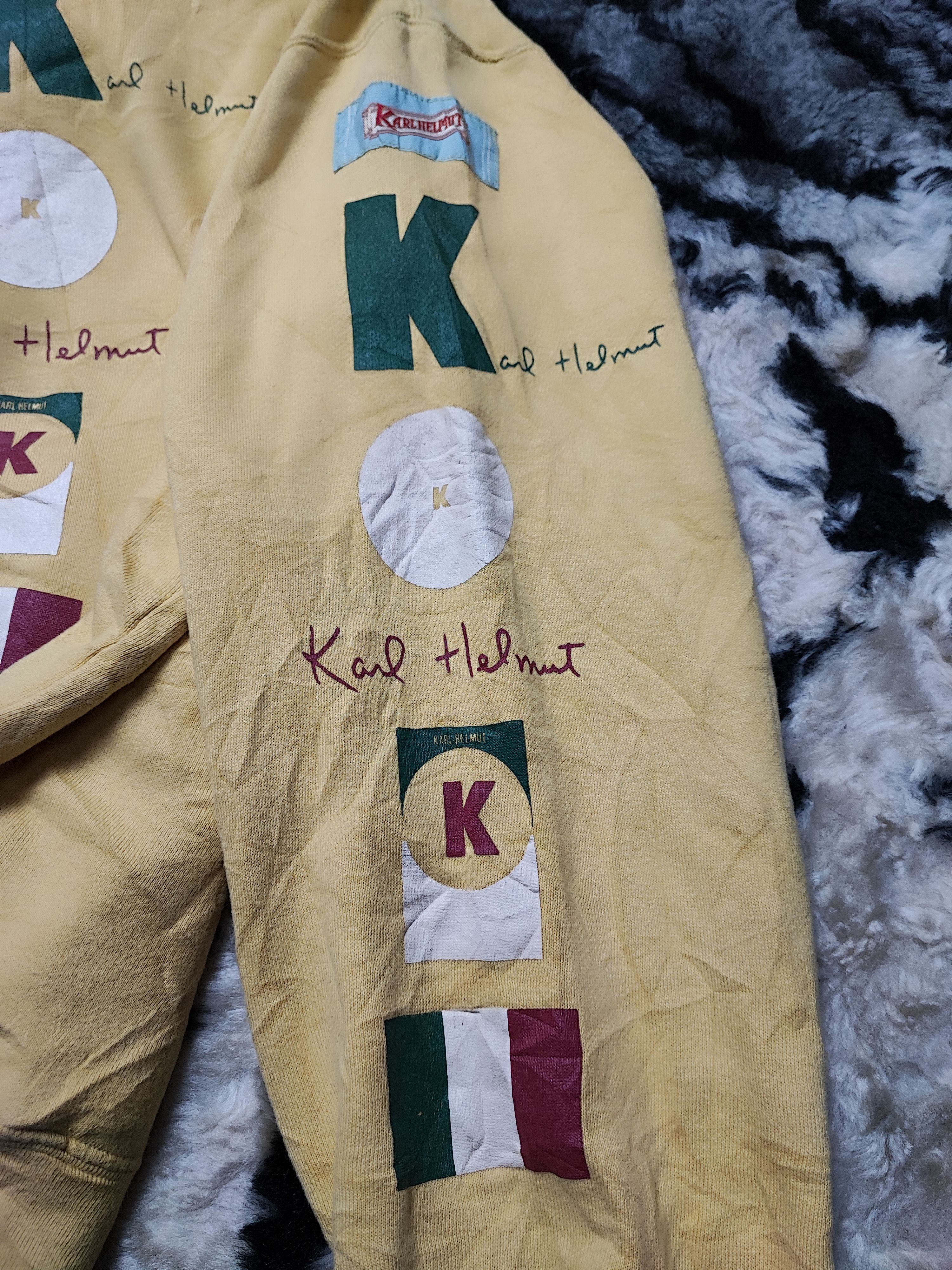 Designer Vintage Karl Helmut Big Logo Patched Zip up Hoodie Size US L / EU 52-54 / 3 - 11 Thumbnail