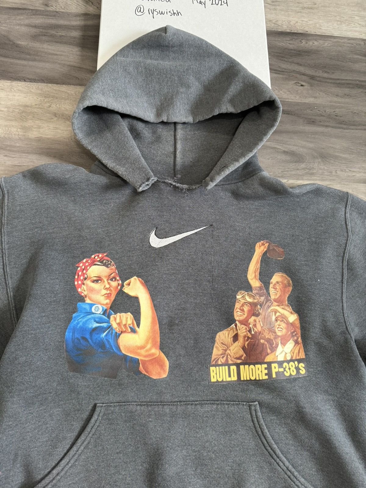 Russell Athletic Custom Russel Nike WW2 Era Hoodie Size US M / EU 48-50 / 2 - 2 Thumbnail