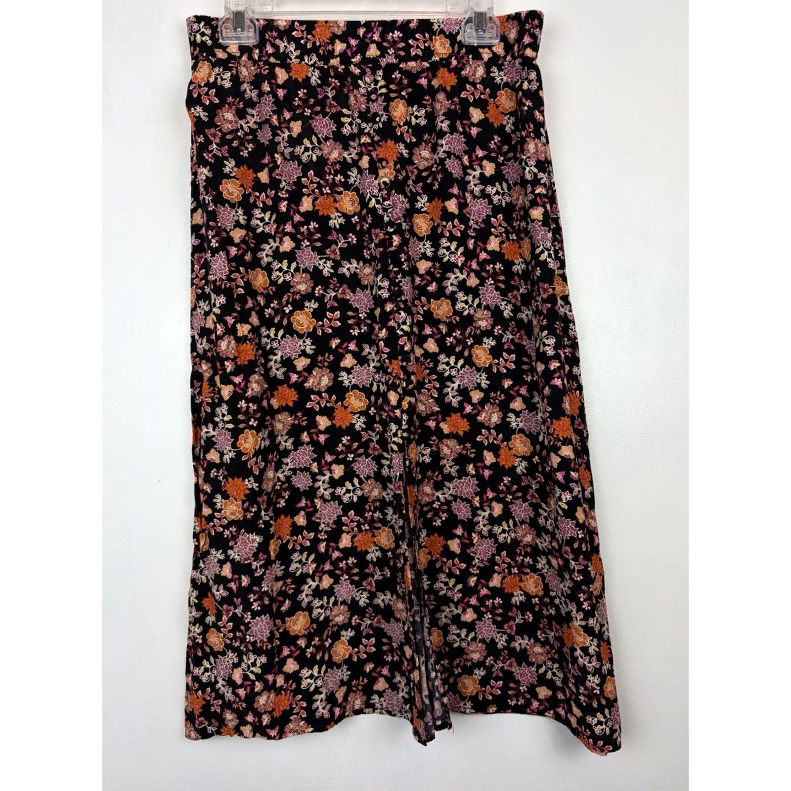 Loft LOFT Skirt Women Small Floral White Midi A-Line Casual Slit Front Lined Spring Summer Vacation Beach Resort 30"-34" Waist Womens Size 28" / US 6 / IT 42 - 2 Thumbnail