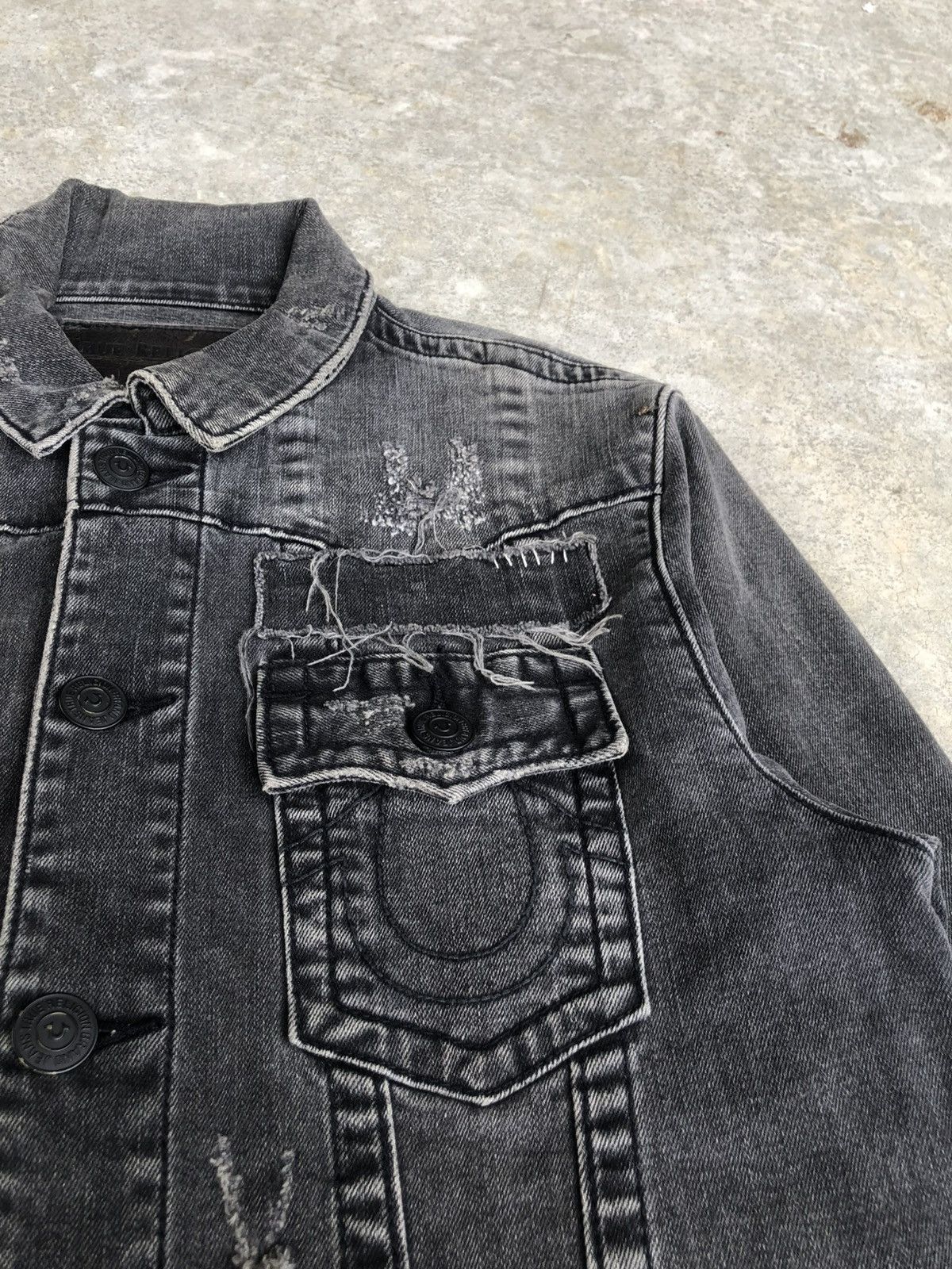 True Religion True Religion Denim Jacket Boro Patchwork Distressed Size US M / EU 48-50 / 2 - 14 Thumbnail