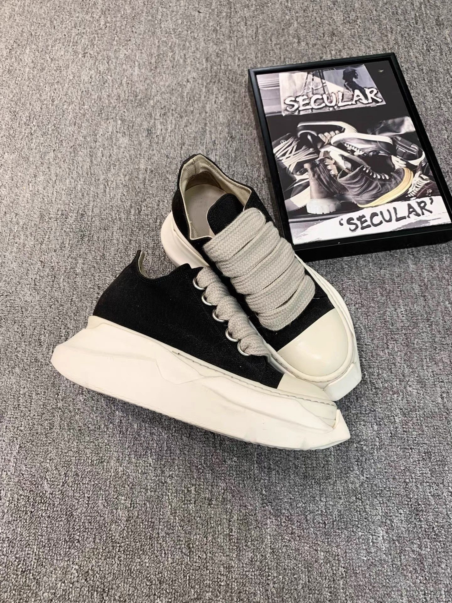 Rick Owens Rick Owens 22SS Thick-Lace Platform Low Sneakers K34 Size US 7 / IT 37 - 3 Thumbnail