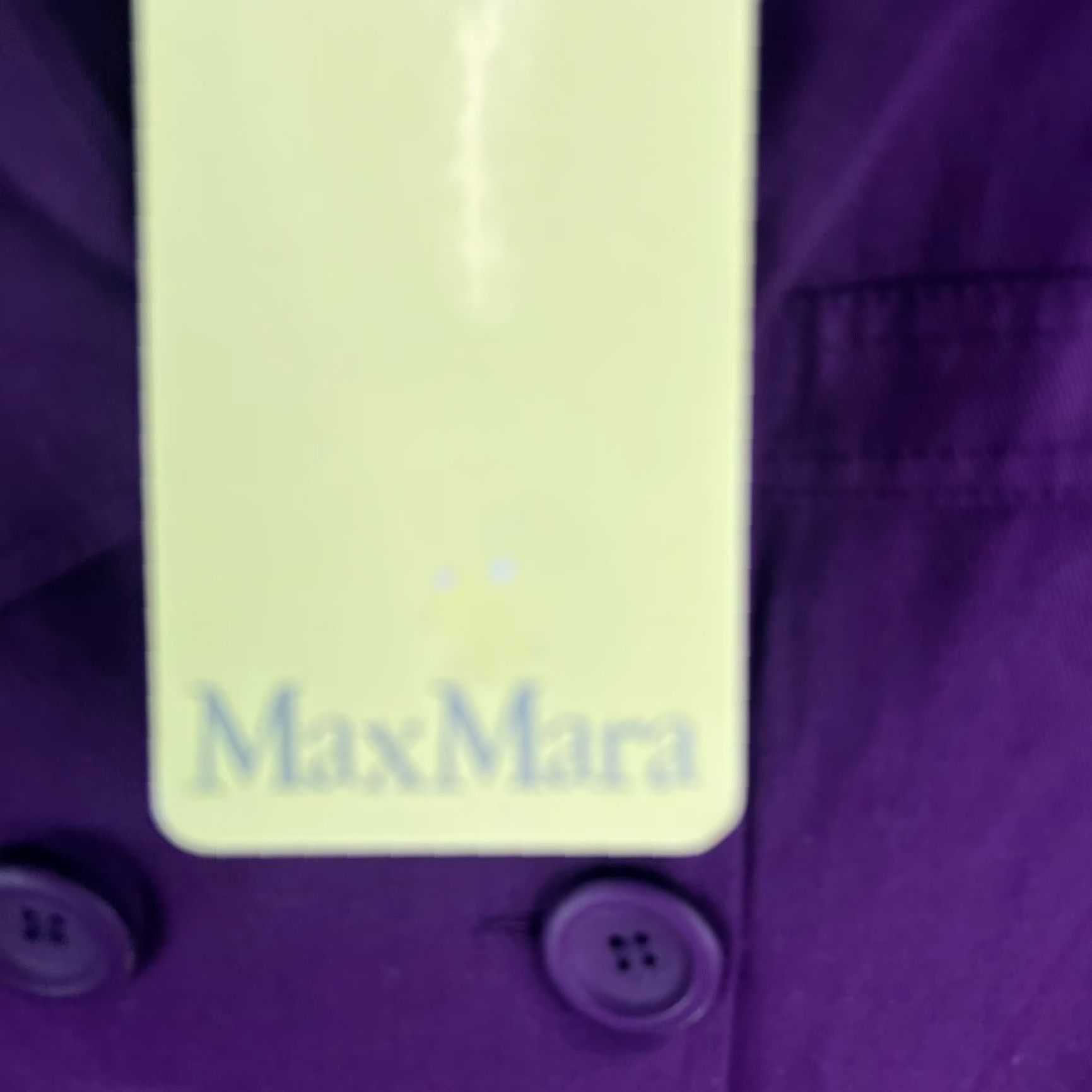 Max Mara Max Mara Trench Coat Womens Jr Size L Purple Double Breasted Short Coat Size 36" / US 14 / IT 50 - 4 Thumbnail