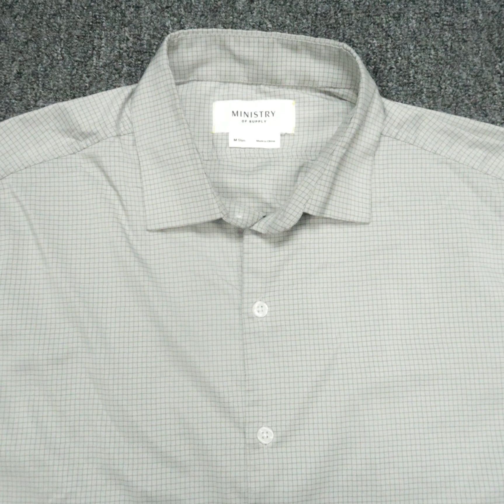 Vintage Ministry Of Supply Shirt Men Medium Gray Slim Performance Long Sleeve Ventilated Shirts Size US M / EU 48-50 / 2 - 2 Thumbnail