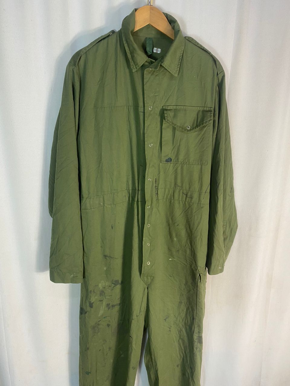 Vintage Vintage us army 80s olive green coverall Size US 37 - 3 Thumbnail