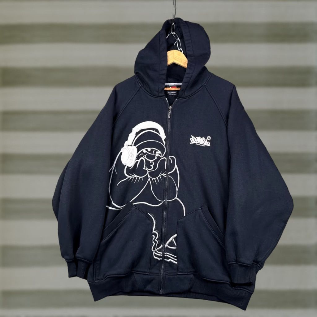 southpole ジャケット　Bboy hiphop 00s ビッグサイズ 00年代 SOUTH POLE サウスポール B-BOY刺繍 ブラック