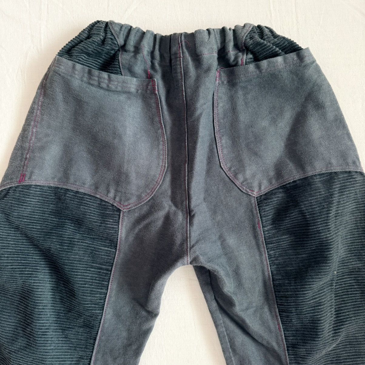 Other Patchwork Corduroy Denim Low Rise Flare Pants Avant Garde Size 25" / US 0 / IT 36 - 14 Thumbnail