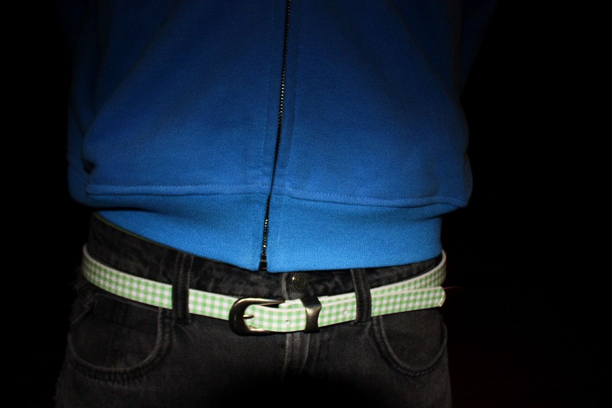 Other Plaid Skinny Belt Size 32 - 2 Thumbnail