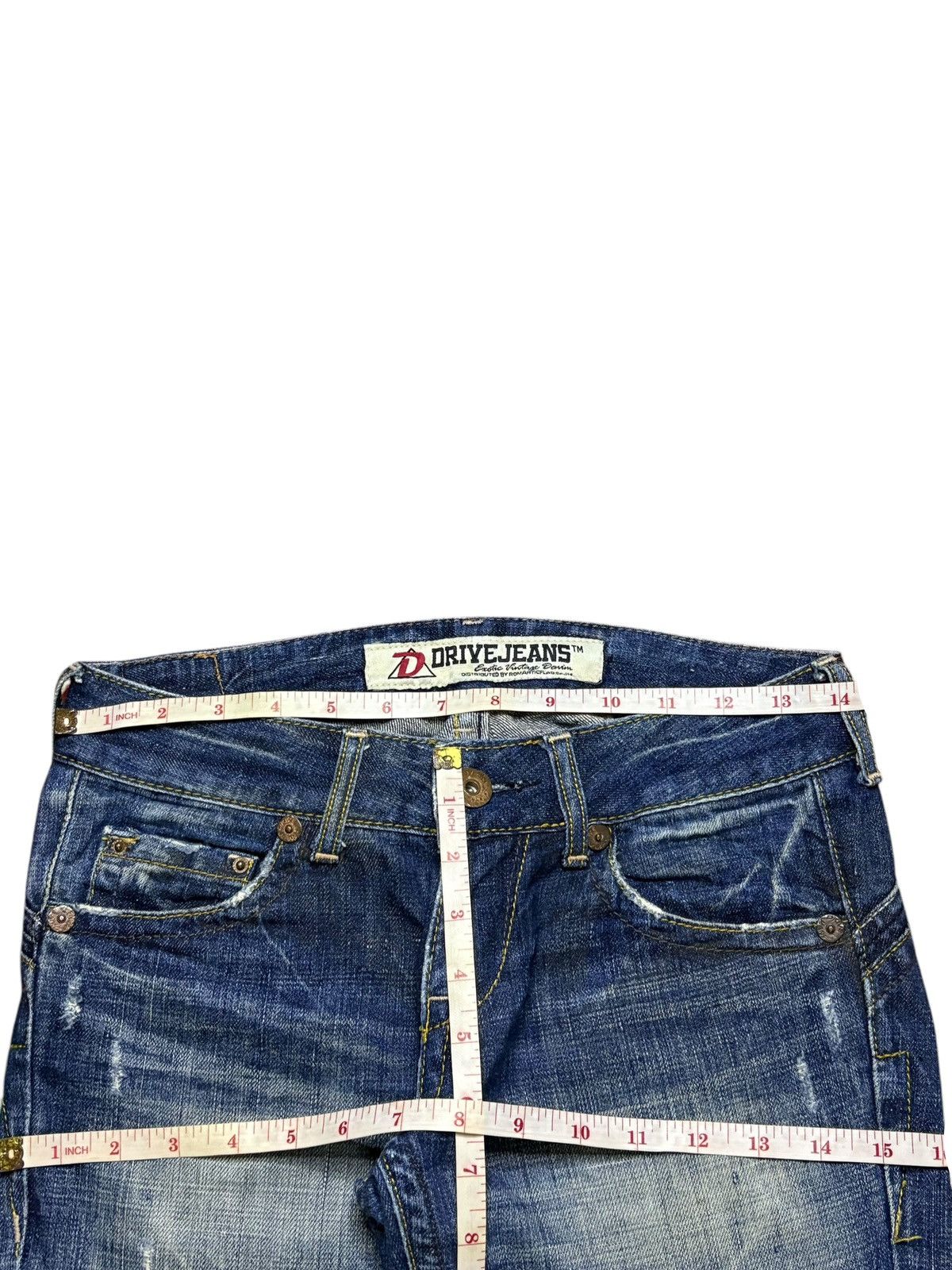 Seditionaries Vintage Japanese Brand Faded Mud Wash Studded Flare Jeans Size 28" / US 6 / IT 42 - 12 Thumbnail