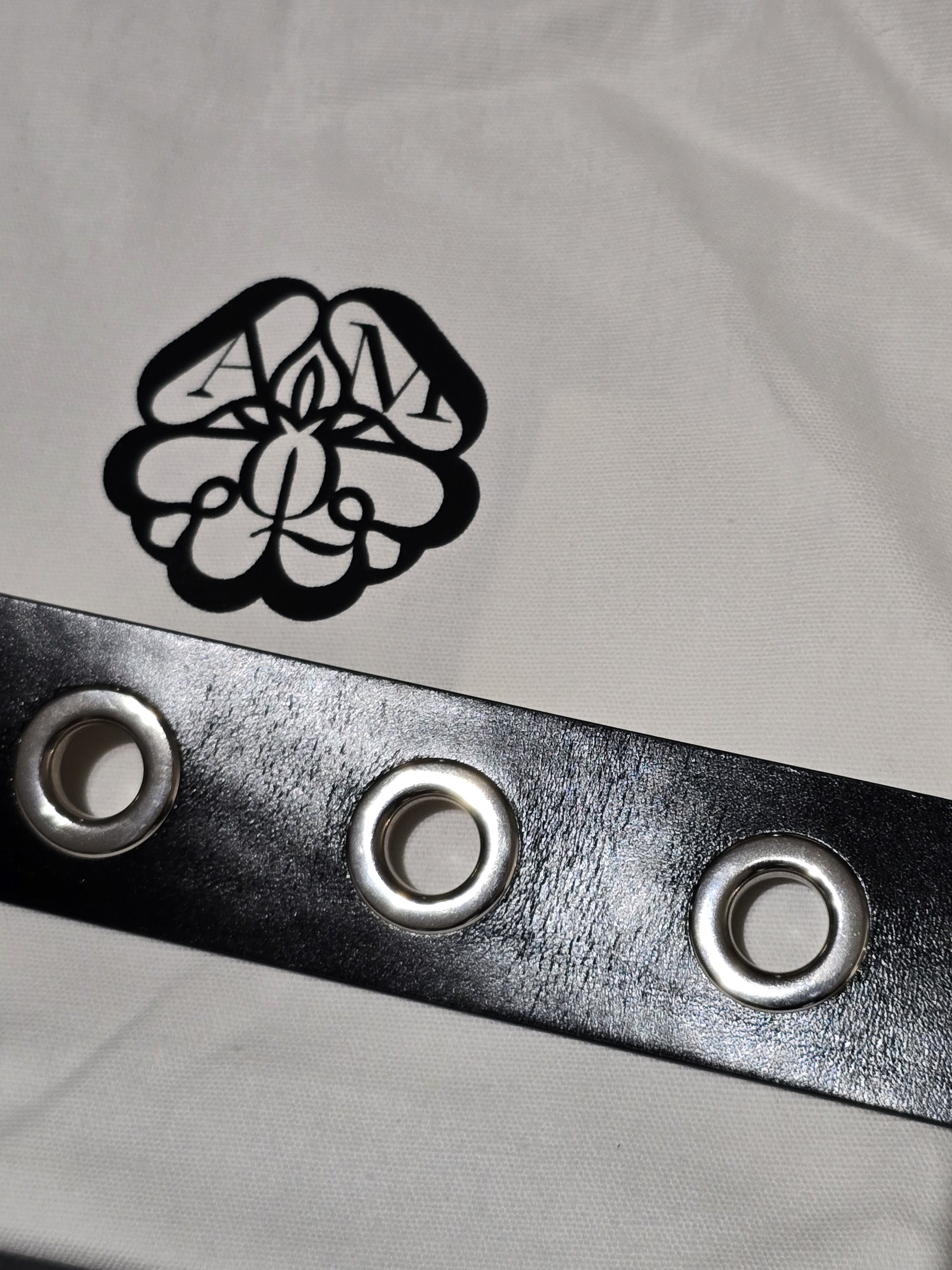 Alexander McQueen Eyelet design belt Size 38 - 5 Thumbnail