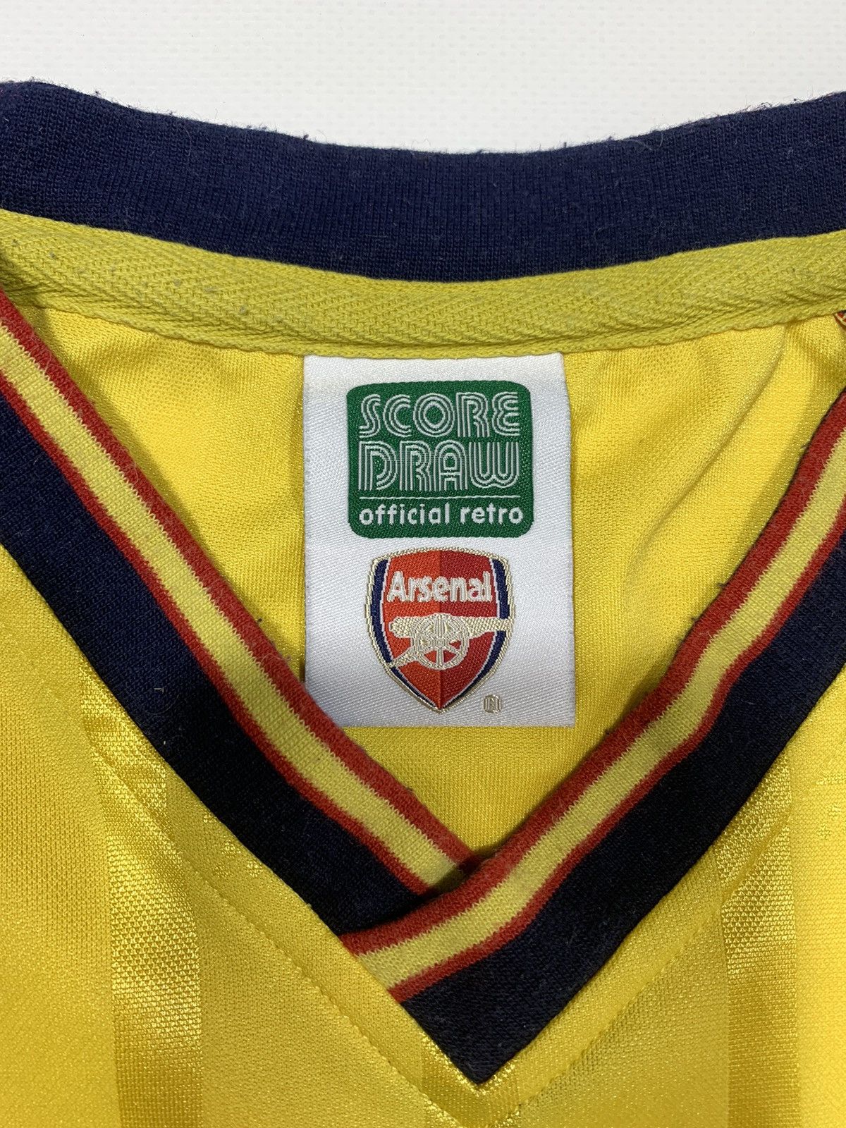Vintage ARSENAL 90s AWAY FOOTBALL SHIRT SOCCER JERSEY RETRO REPLICA Size US L / EU 52-54 / 3 - 4 Thumbnail