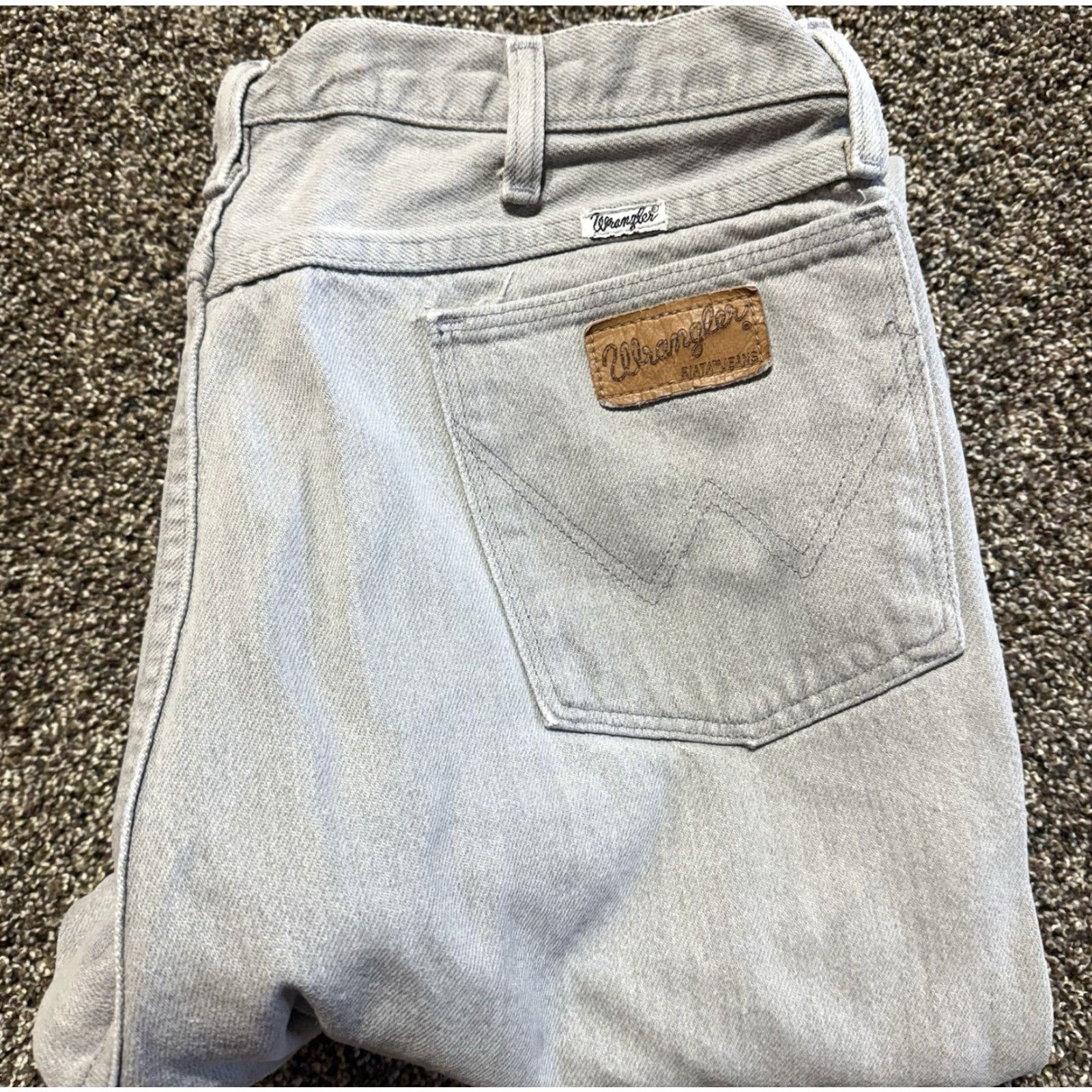 Wrangler VINTAGE Wrangler Jeans Men 38 Gray Denim Distressed 38X32 USA MADE - Wrangler 13MWZ Bootcut Regular Inseam 32 Men Size US 38 / EU 54 - 2 Thumbnail