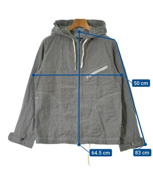 Comme des Garcons Homme Jacket Blouson Dots Hooded Zip Up Cotton Gray x Black Size US XS / EU 42 / 0 - 3 Thumbnail