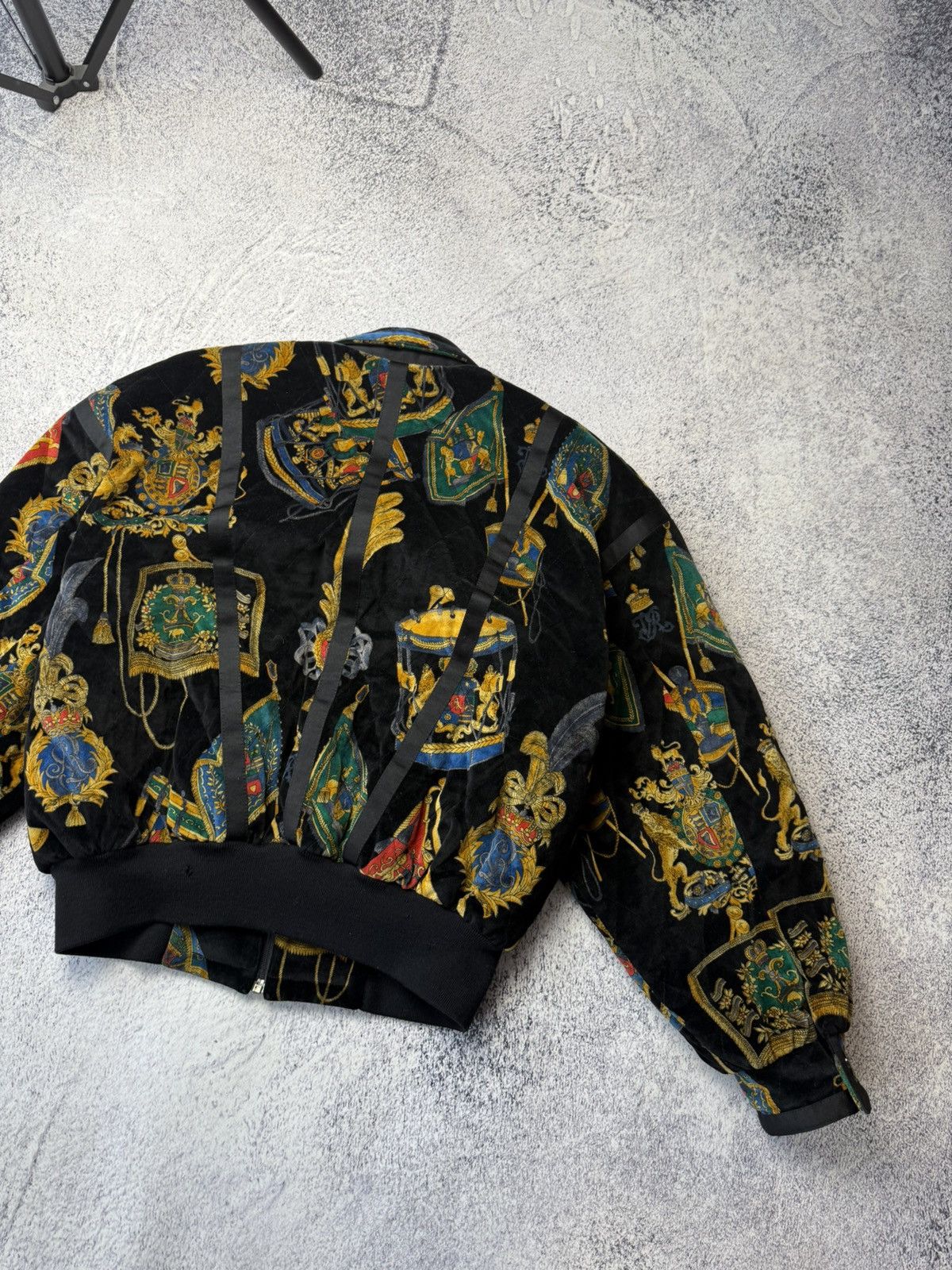 Escada Escada by Margaretha Ley 1980's Multi Printed Velvet Jacket Size XS / US 0-2 / IT 36-38 - 22 Thumbnail