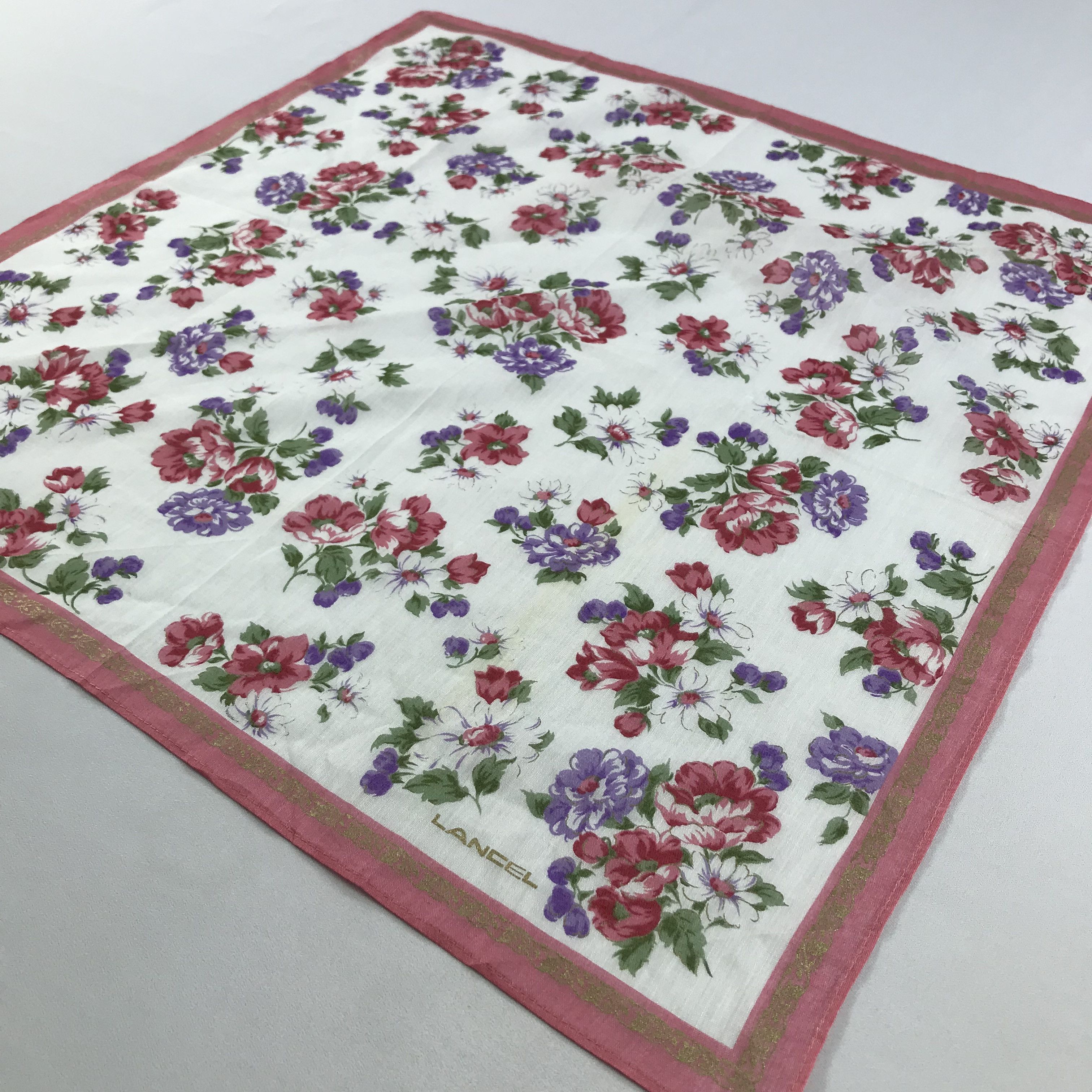Lancel × Vintage Lancel Bandana / Handkerchief / Neckerchief - S2685 Size ONE SIZE - 2 Thumbnail