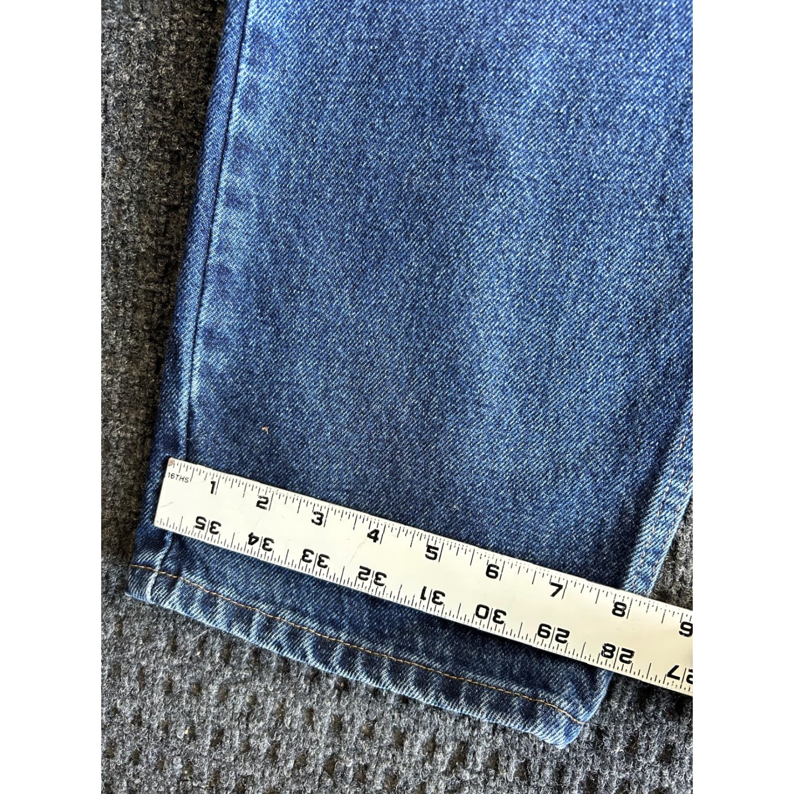 Wrangler VINTAGE Wrangler Jeans 33 x 22 Regular Straight Fit 96501MR Real Work Distressed Size US 33 - 5 Thumbnail