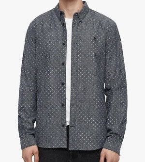 Allsaints Allsaints Montauk Polka Dot Grey button shirt Size US M / EU 48-50 / 2 - 1 Thumbnail