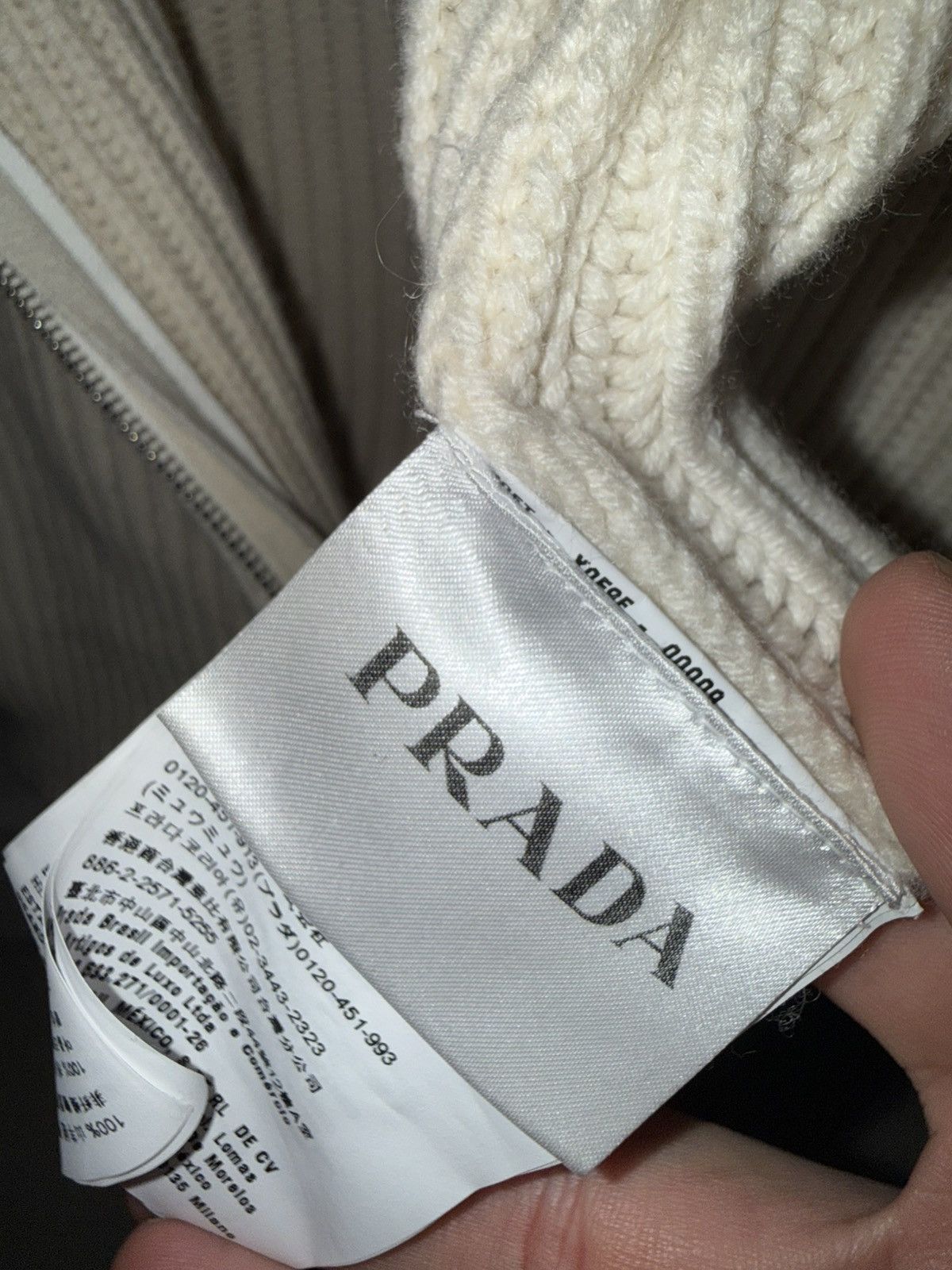 Prada Prada logo-jacquard Cashmere Zip Size US L / EU 52-54 / 3 - 4 Thumbnail