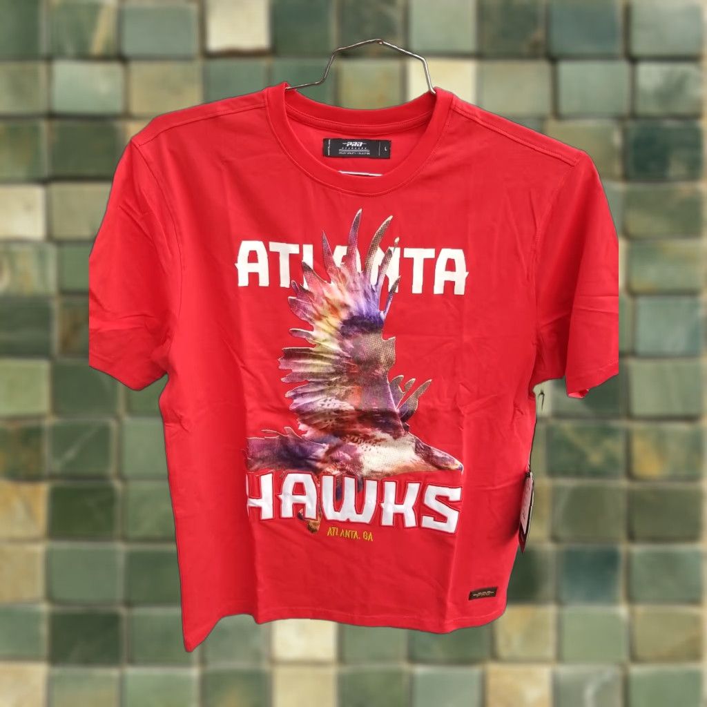 Pro Standard Pro Standard T-Shirt Mens Large Atlanta Hawks Red Short Sleeve Cotton Graphic NBA Shirt Shirt Mens L Red Size US L / EU 52-54 / 3 - 1 Thumbnail