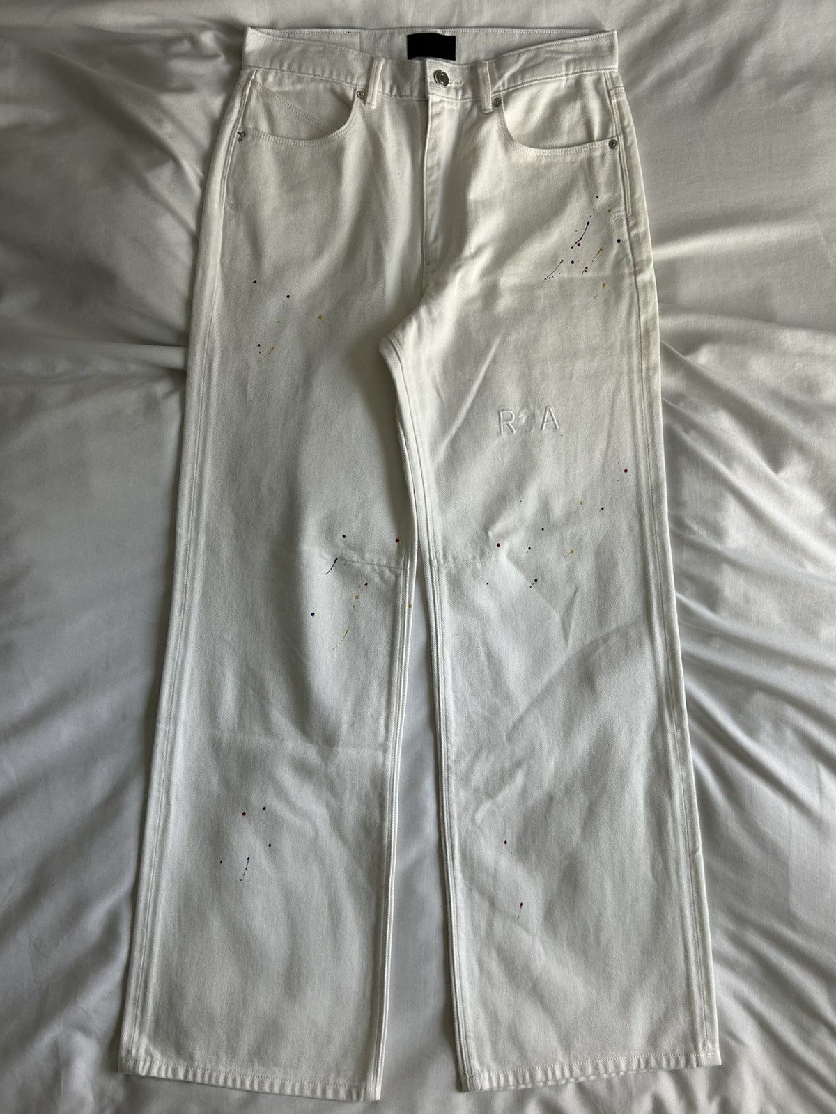 Rta RTA Denim Flare Painter Pants White Sample Size US 32 / EU 48 - 2 Thumbnail