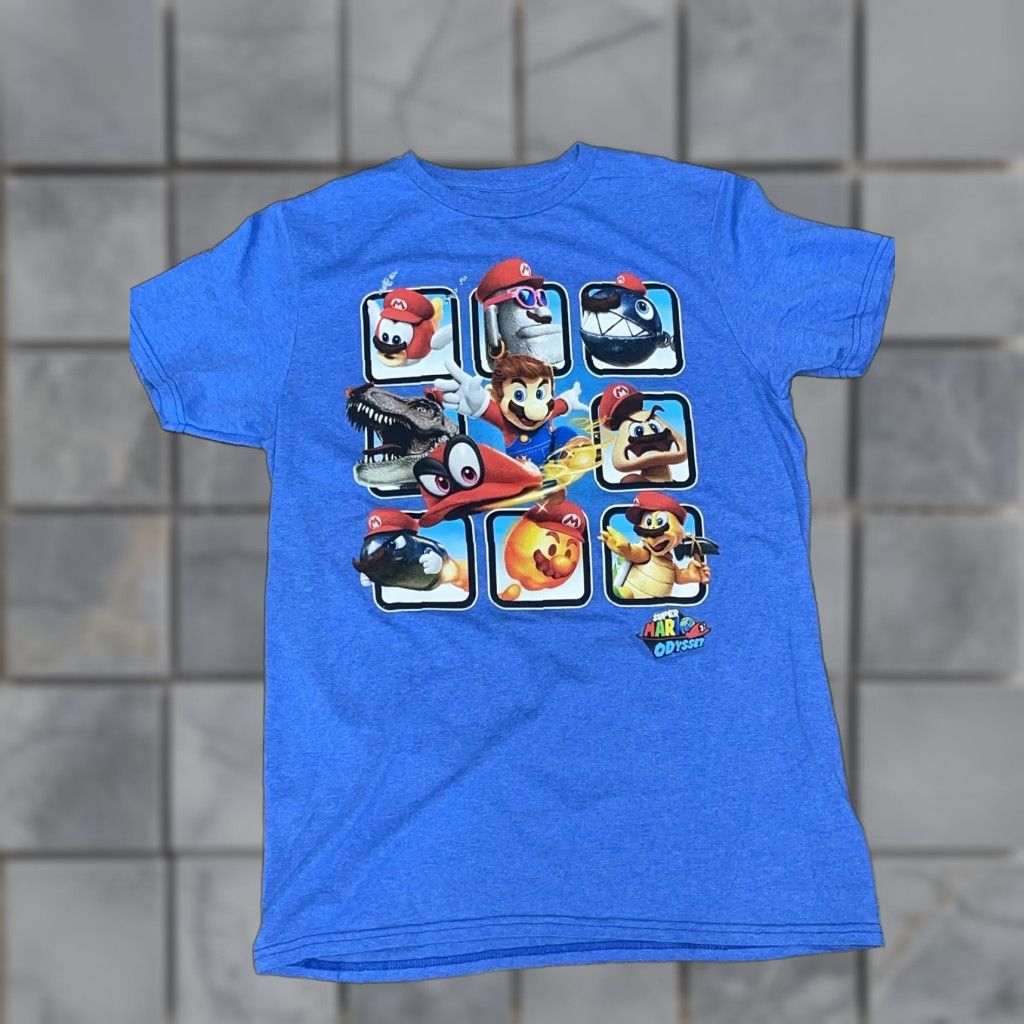 Vintage Super Mario Odyssey T-Shirt Men Medium Blue Video Games Size US M / EU 48-50 / 2 - 1 Thumbnail