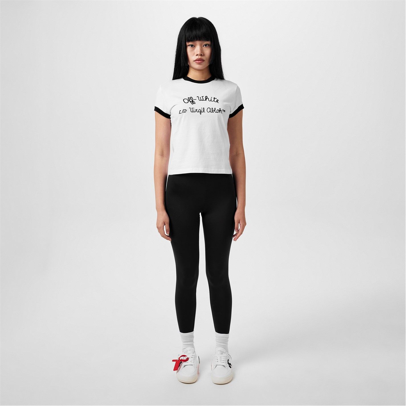 Off-White o1g2r1mq1224 Logo Legging in Black Size 25" / US 0 / IT 36 - 6 Thumbnail