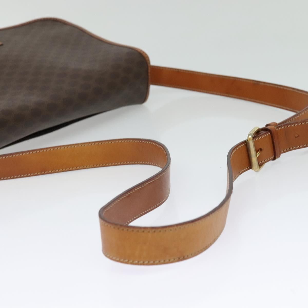 Celine CELINE Macadam Canvas Shoulder Bag Pvc Leather Brown Gold Size ONE SIZE - 7 Thumbnail