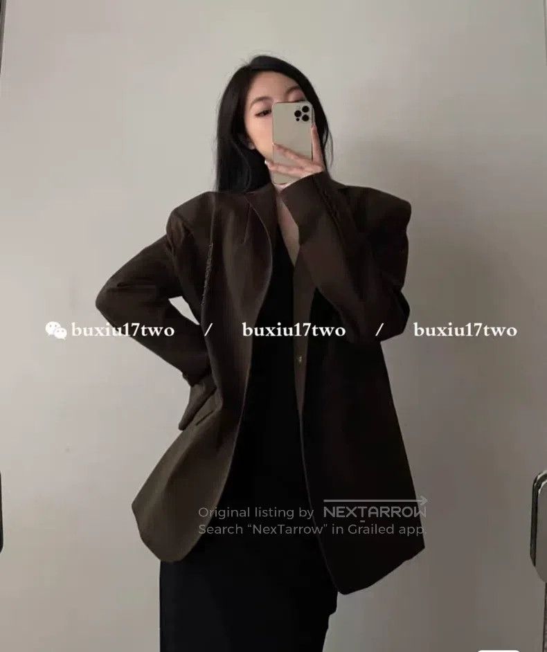 Y/Project Y/Project Size L Shoulder pad pleated suit jacket Size 36R - 3 Thumbnail