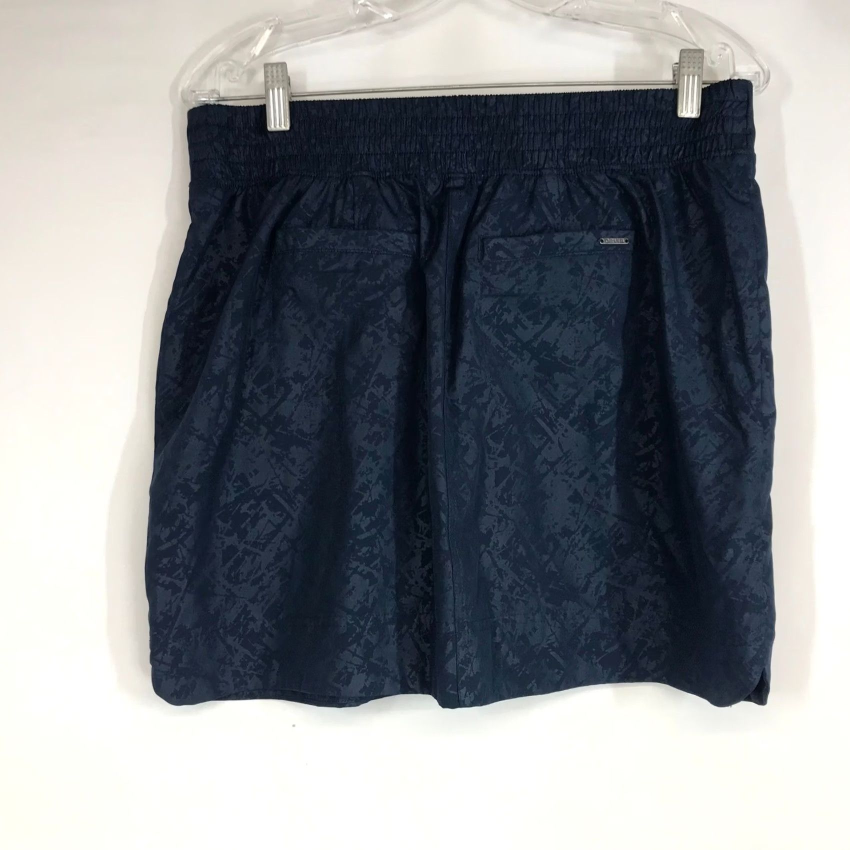 Orvis Orvis Navy Blue Textured Skirt Skort M Elastic Waist Pockets Size 32" / US 10 / IT 46 - 4 Thumbnail