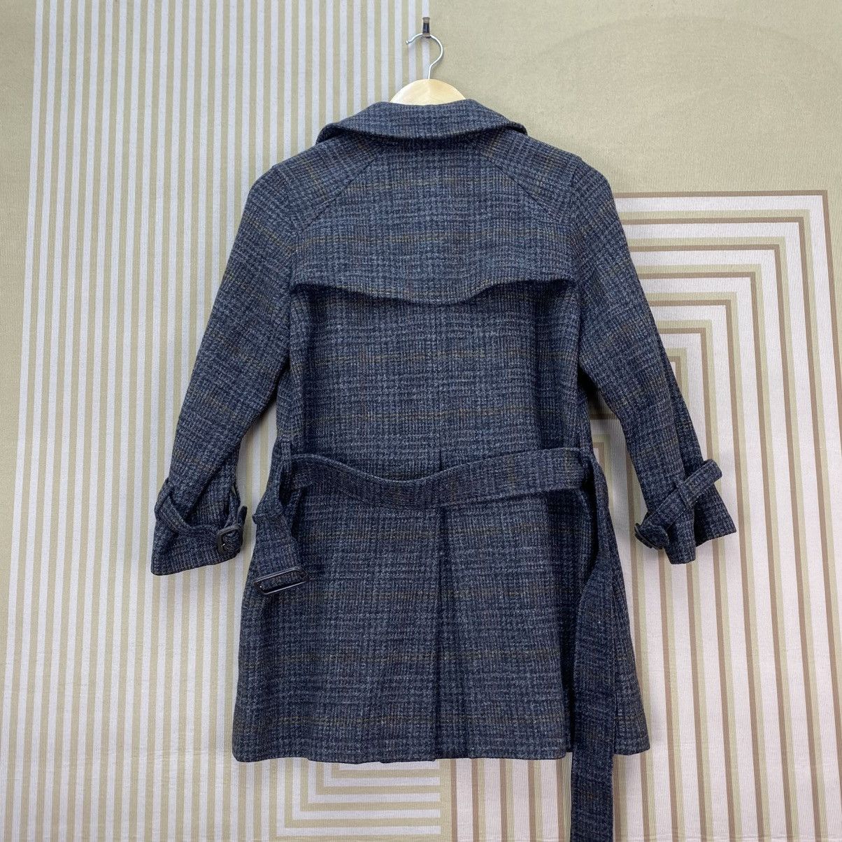 Harris Tweed 🫶 Margaret Howell Glen Plaid check wool double breast Belted Size S / US 4 / IT 40 - 2 Thumbnail