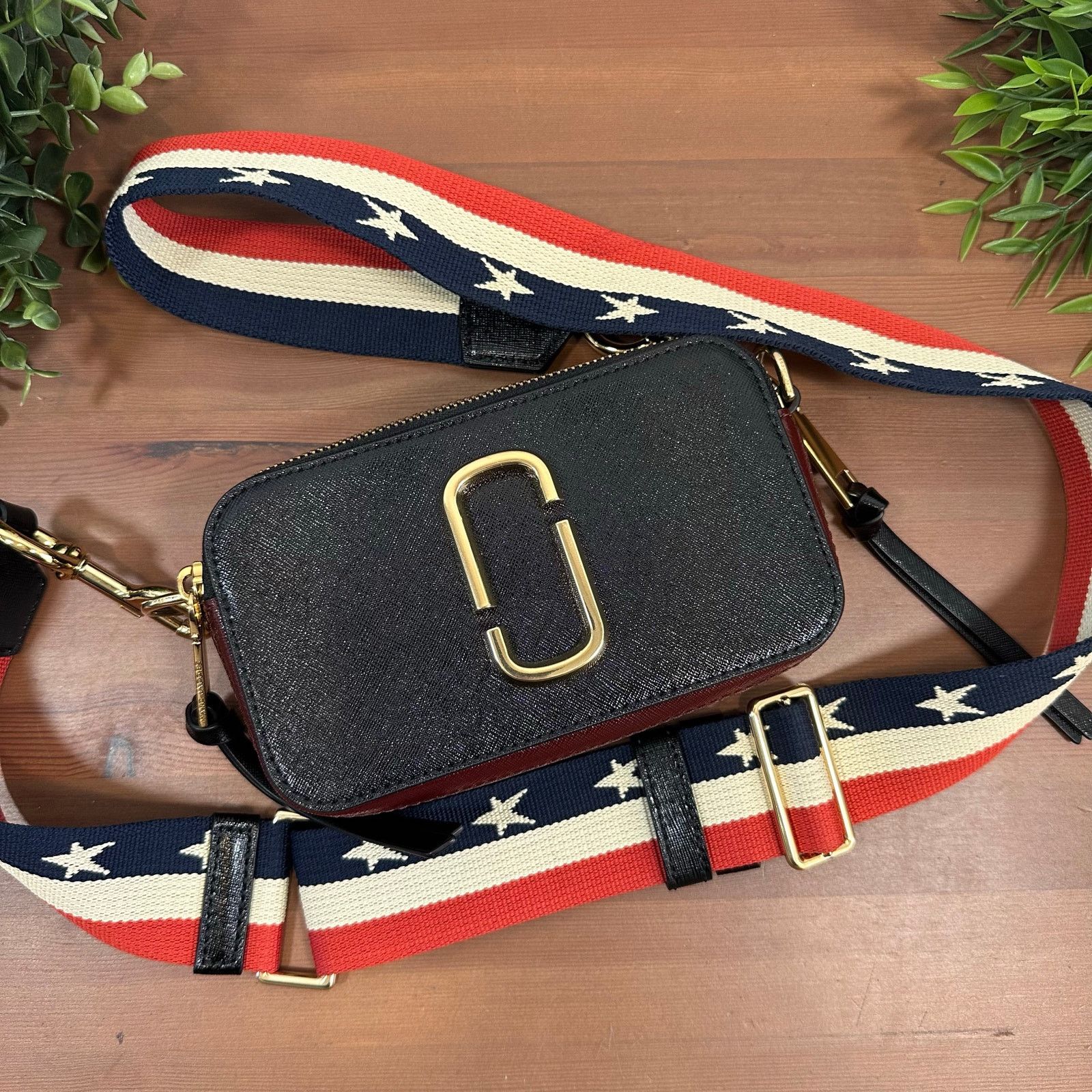 Marc Jacobs Snapshot Bag Crossbody Black Usa Strap, Women's
