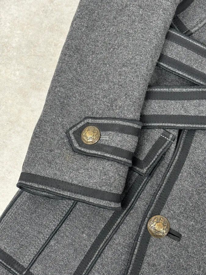 Dolce & Gabbana AW2009 Dolce & Gabbana Grey Wool Officer Trench Coat Size US M / EU 48-50 / 2 - 12 Thumbnail