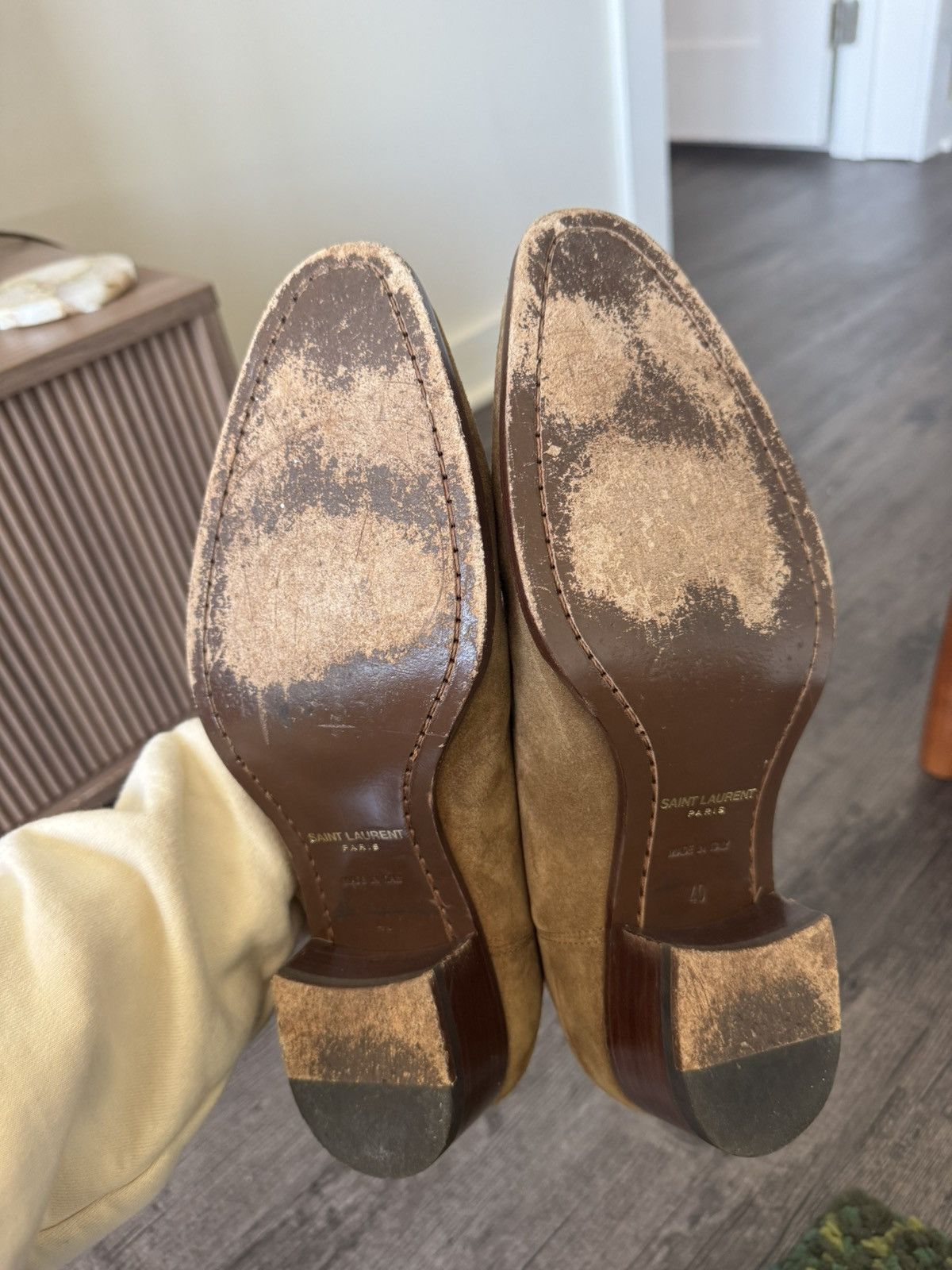 Saint Laurent Paris Saint Laurent Paris Tan Suede Chelsea Boots EU40 Size US 7 / EU 40 - 4 Thumbnail