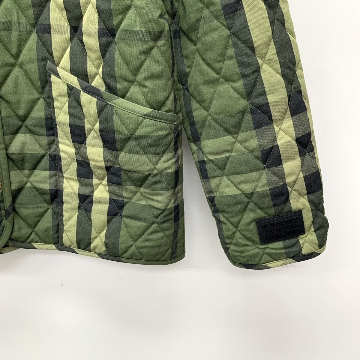 Burberry Burberry army green diamond plaid cotton jacket Size S / US 4 / IT 40 - 4 Thumbnail