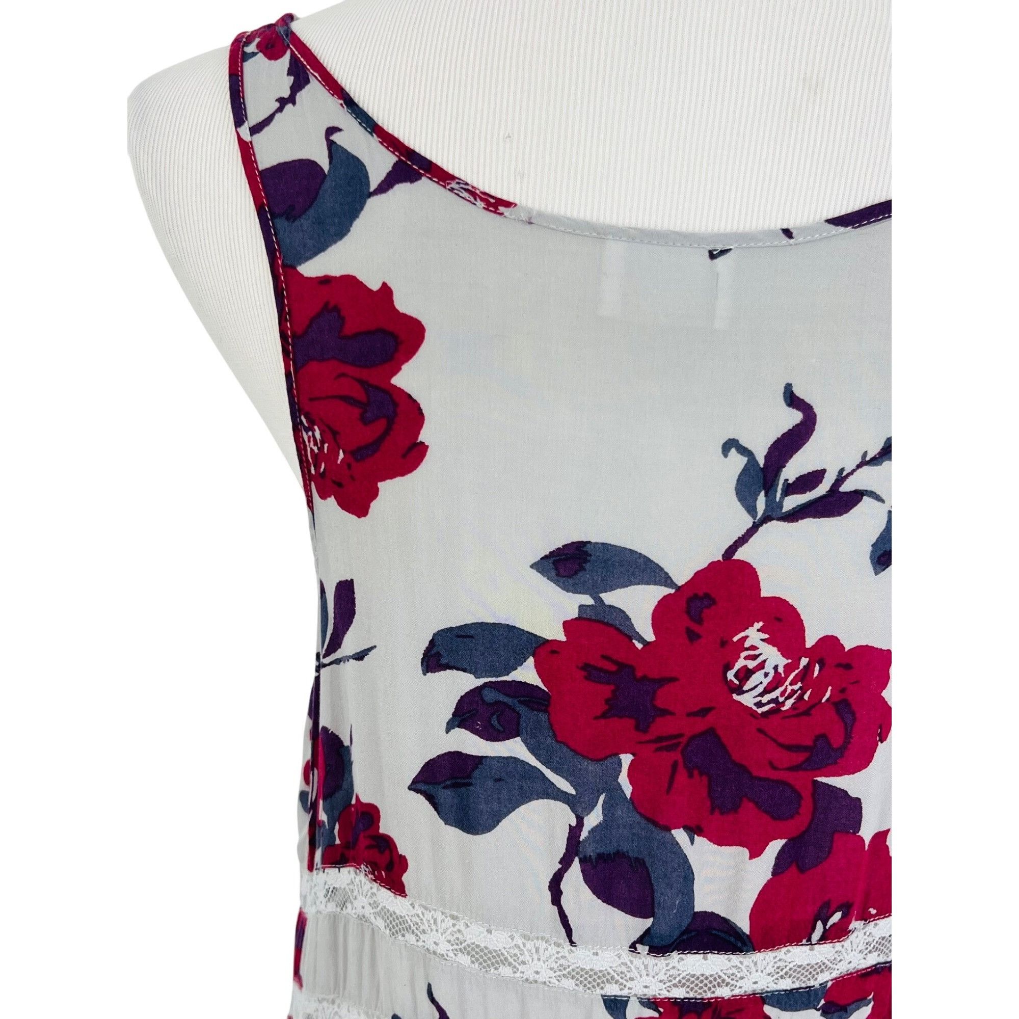 Free People Free People Gray Floral Trapeze Mini Slip Dress| Whimsigoth Size M / US 6-8 / IT 42-44 - 9 Thumbnail