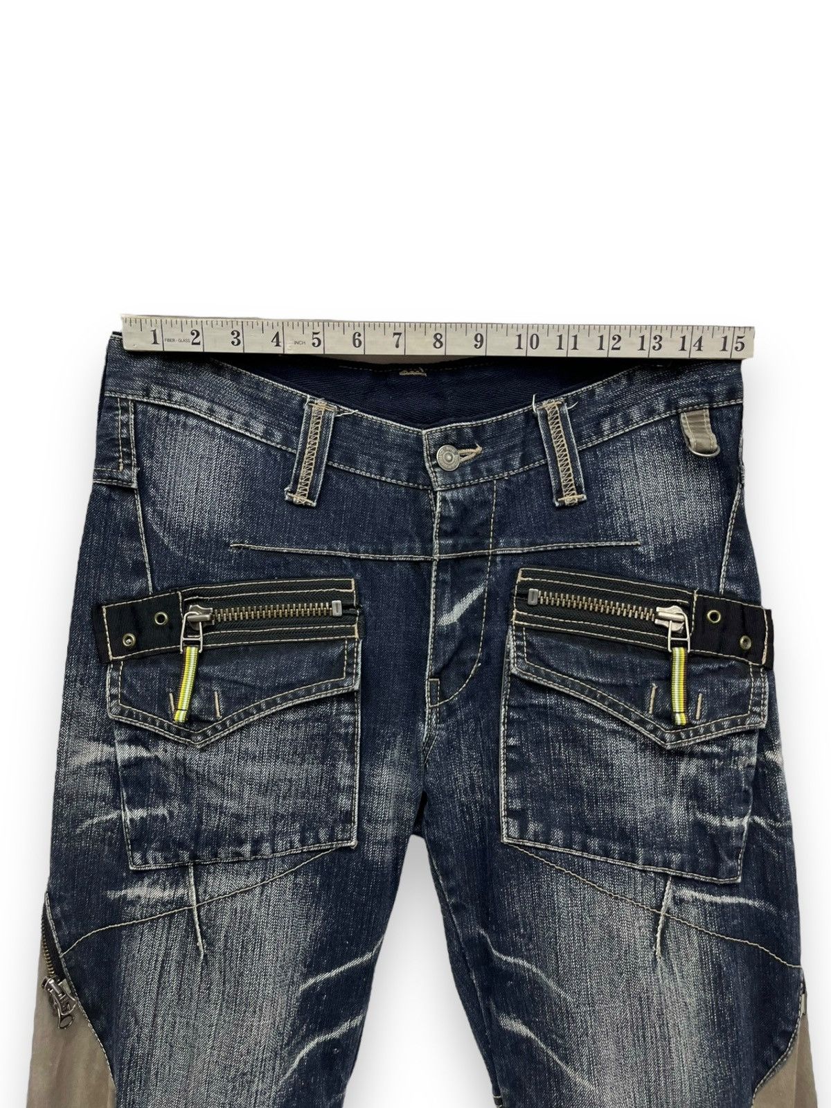 PPFM 🔥FYE🔥PPFM Punk MultiZipper Hybrid Denim Bush Pants Size US 30 / EU 46 - 18 Thumbnail