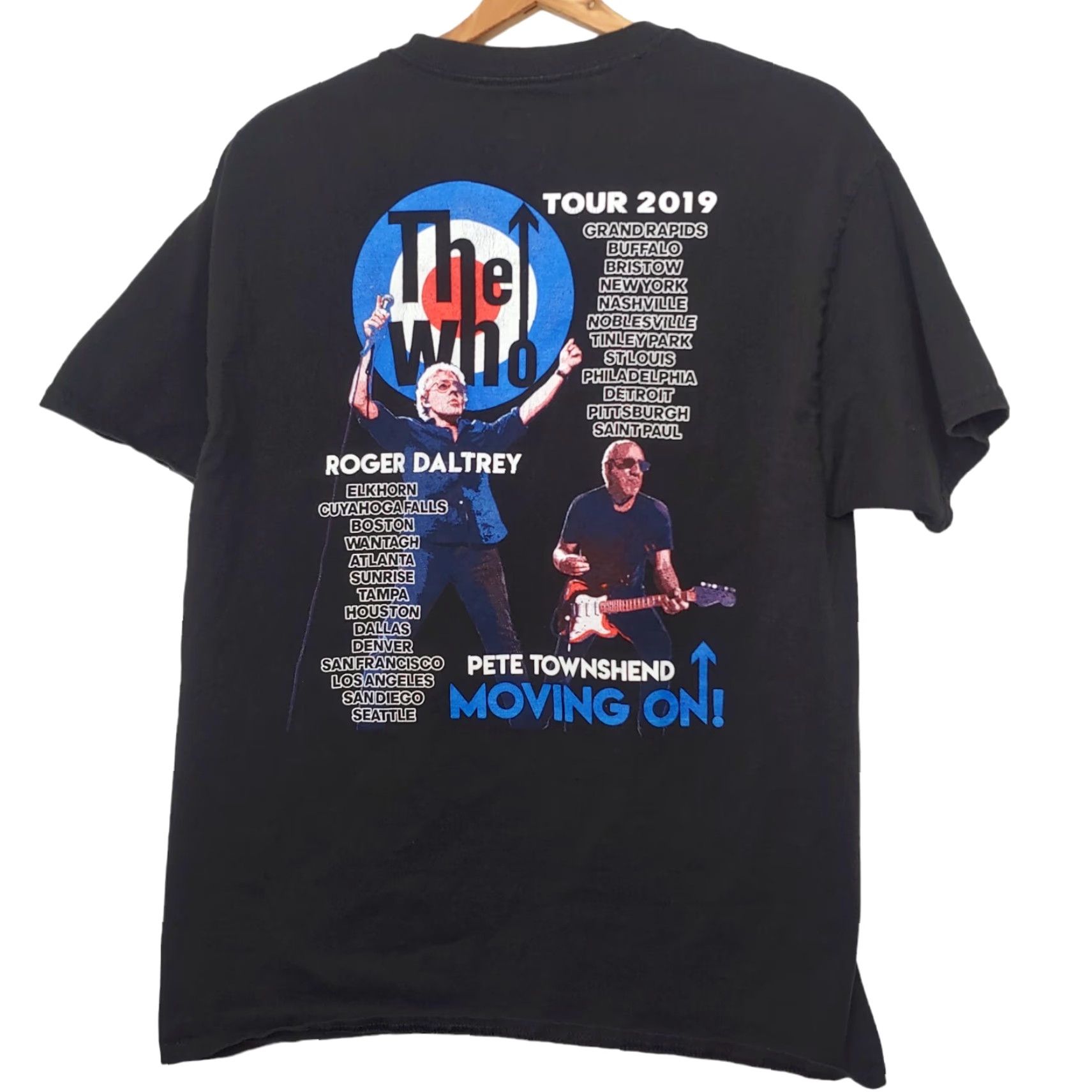 Hanes VINTAGE No | The Who Shirt L Adult Black Hanes T-Shirt 2019 Moving On Tour Rock Band Mens Chance? Size US L / EU 52-54 / 3 - 3 Thumbnail