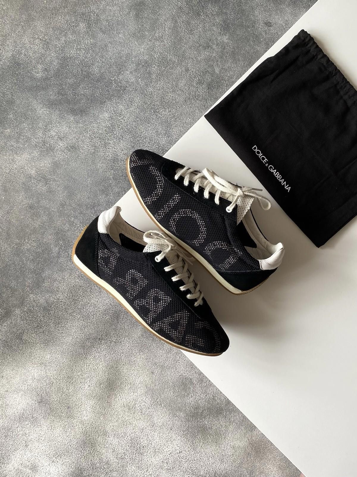 Dolce & Gabbana Dolce&Gabbana Thailandia Mirror Logo Suede Sneakers Size US 7.5 / IT 37.5 - 1 Thumbnail