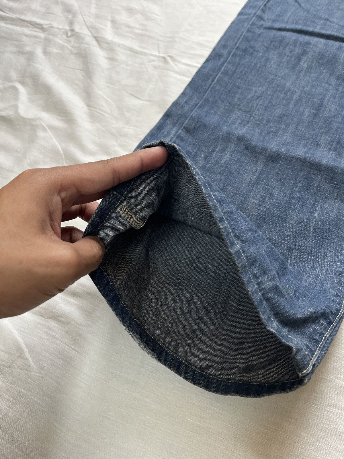 If Six Was Nine × Japanese Brand Human Woman Bootcut Jeans Rare Pocket Buckle Size 32" / US 10 / IT 46 - 11 Thumbnail