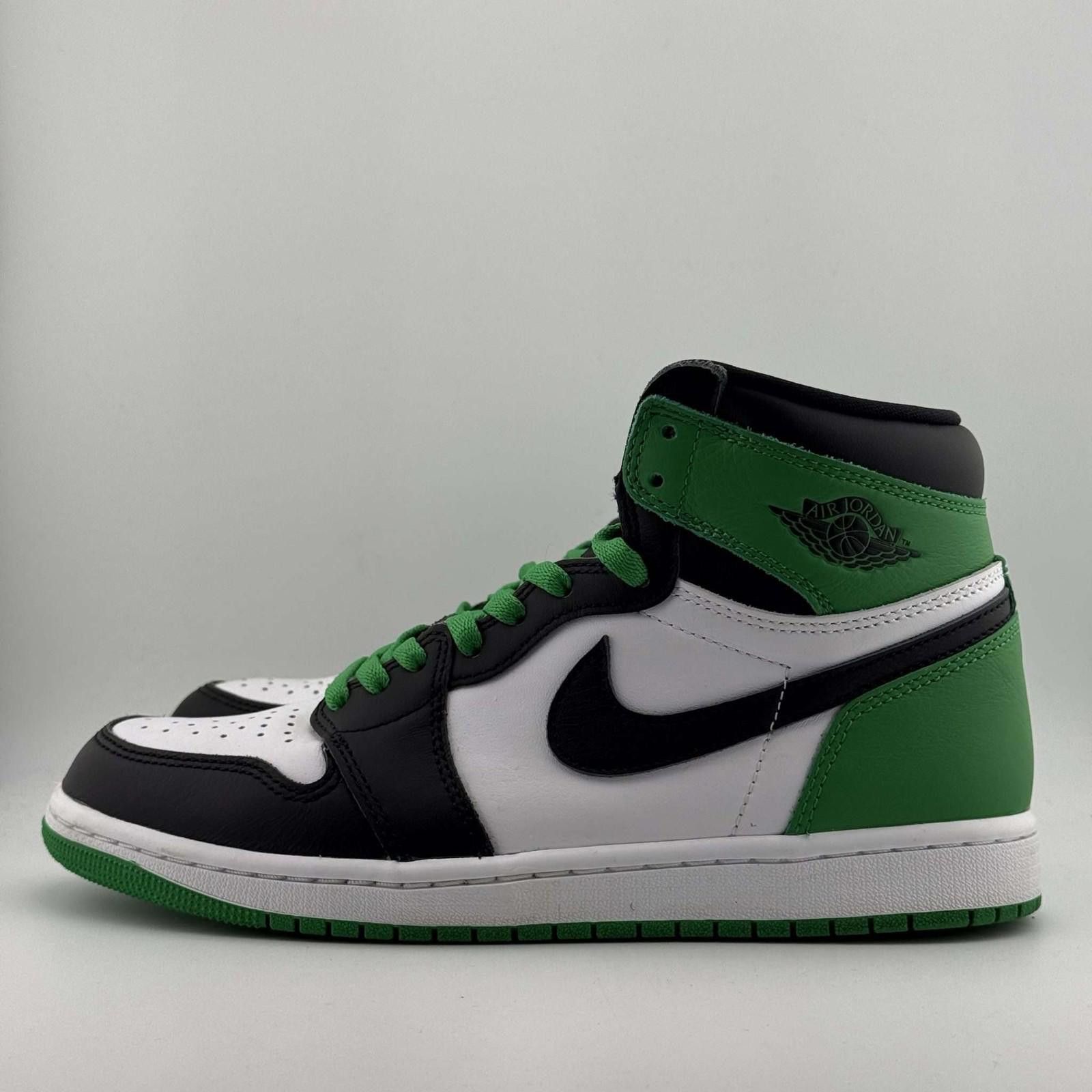 Nike Nike Air Jordan 1 Retro High Black/Green-White 8.5 Used Size US 8.5 / EU 41-42 - 5 Thumbnail