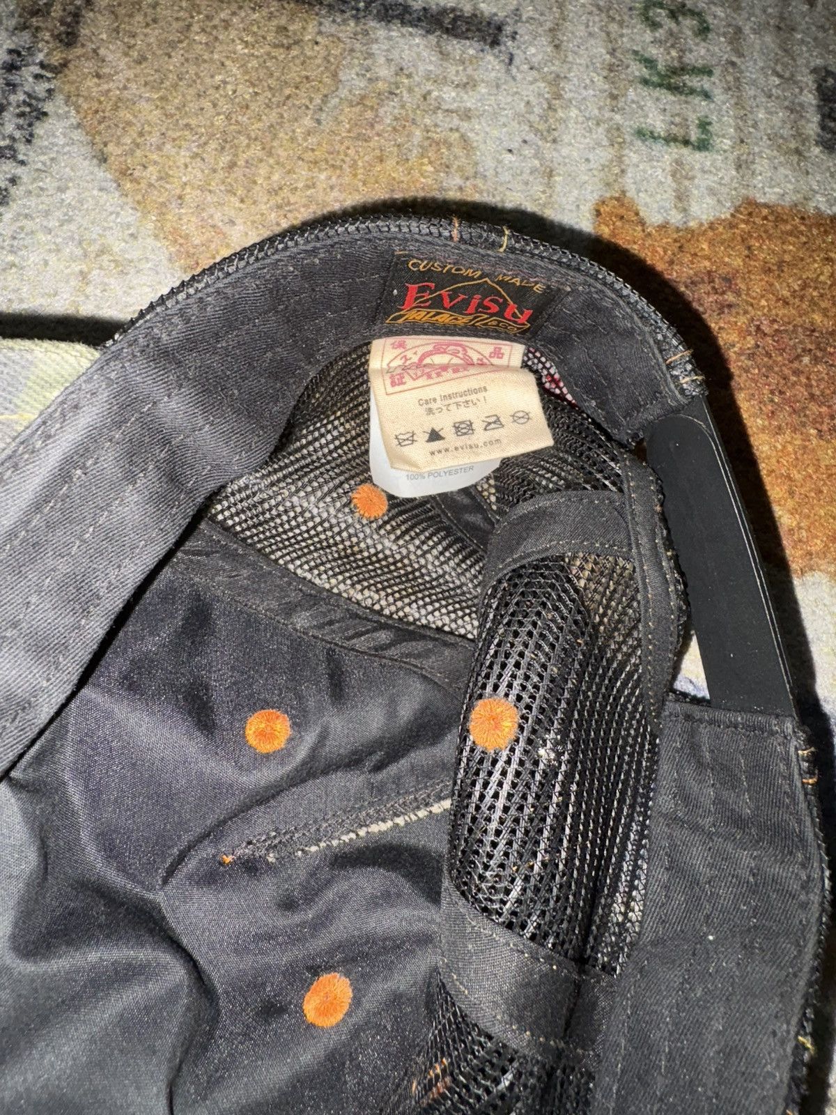Evisu × Palace Palace x Evisu Denim Mesh Trucker Cap Camo Size ONE SIZE - 4 Thumbnail