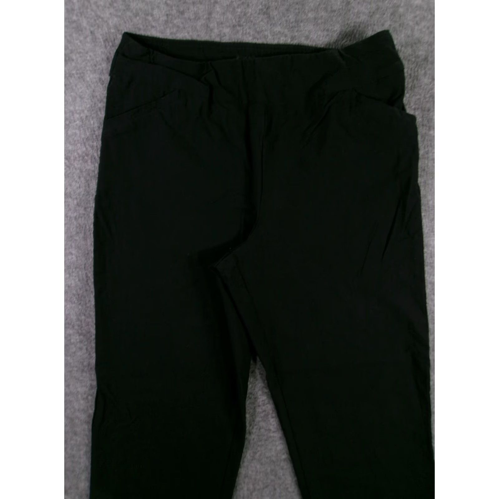 Vintage N Touch Pants Women 14 Black Comfortable Casual Dress Pants Elastic Waist Stretch Regular Fit Size 36" / US 14 / IT 50 - 2 Thumbnail