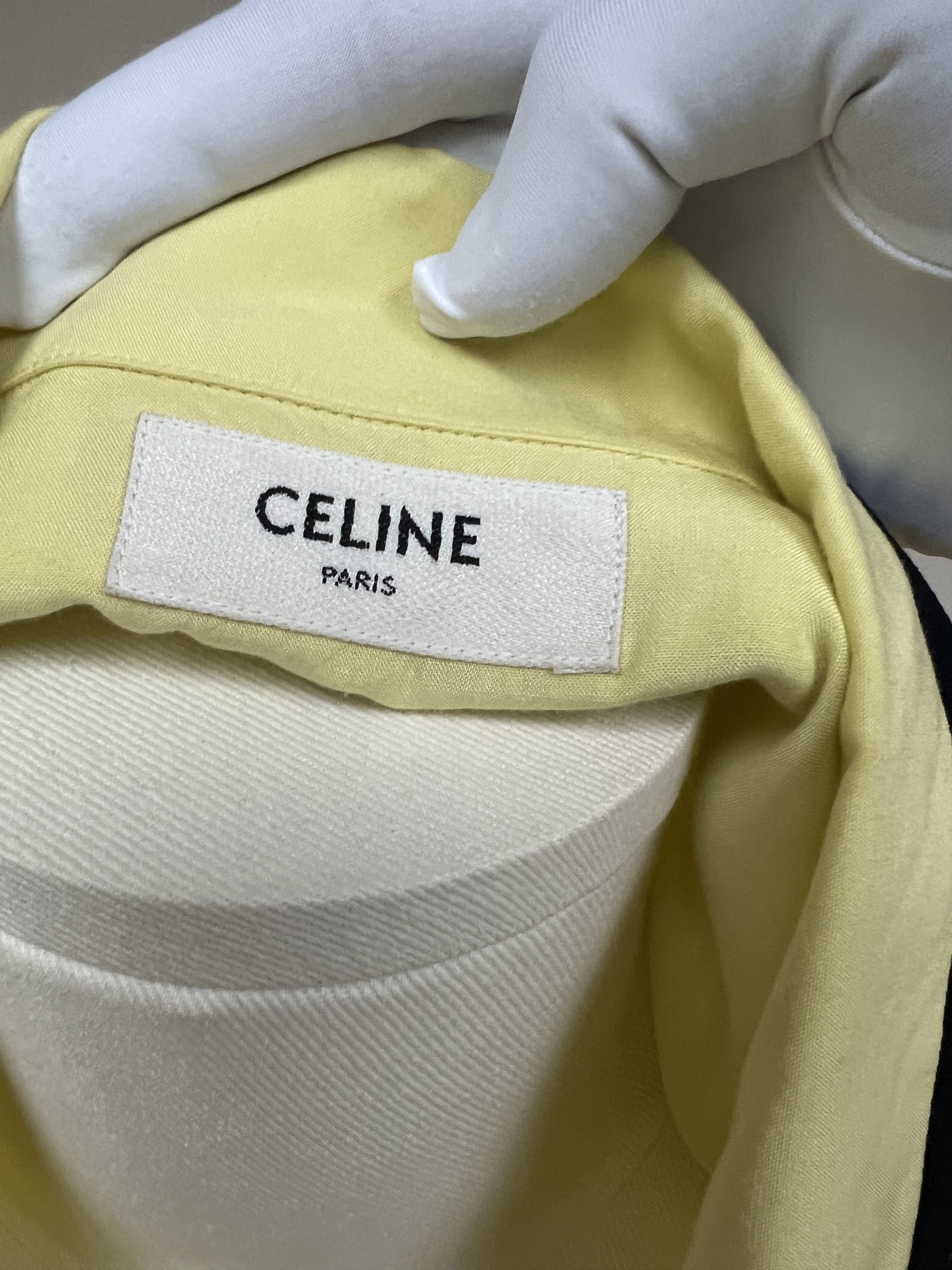 Celine Celine camp collar logo twill shirt Size US M / EU 48-50 / 2 - 7 Thumbnail