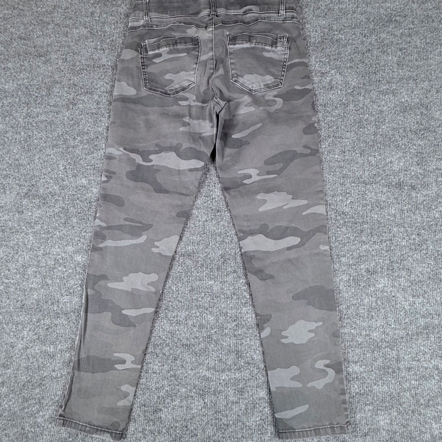 Vintage Democracy Ab Solution Camo Gray Skinny Ankle Zip Women's Pants Size 6 Slimming Size 28" / US 6 / IT 42 - 3 Thumbnail