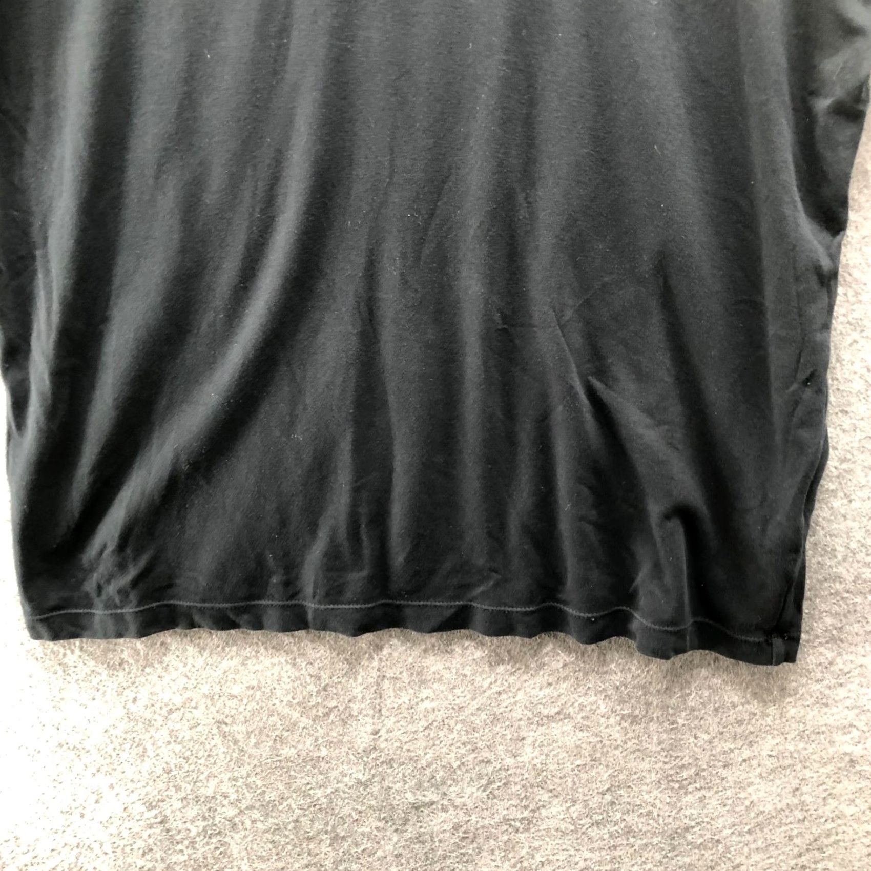 Banana Republic Banana Republic T-Shirt Mens XL Black Short Sleeve V-Neck Luxe Dress Vee Jersey Cotton Size 46R - 4 Thumbnail