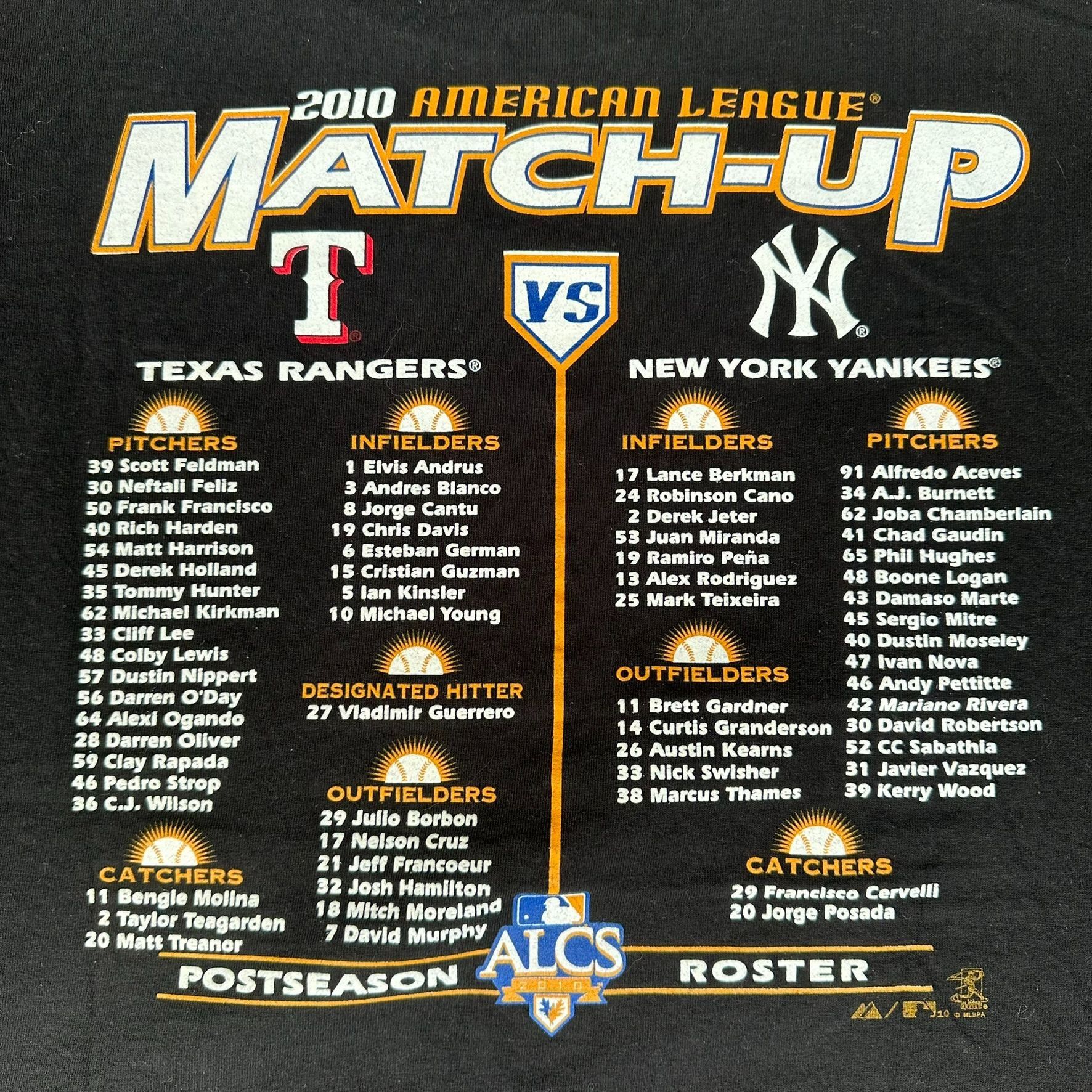 MLB Texas Rangers American League Championship 2010 T-Shirt Maje Size US L / EU 52-54 / 3 - 5 Thumbnail