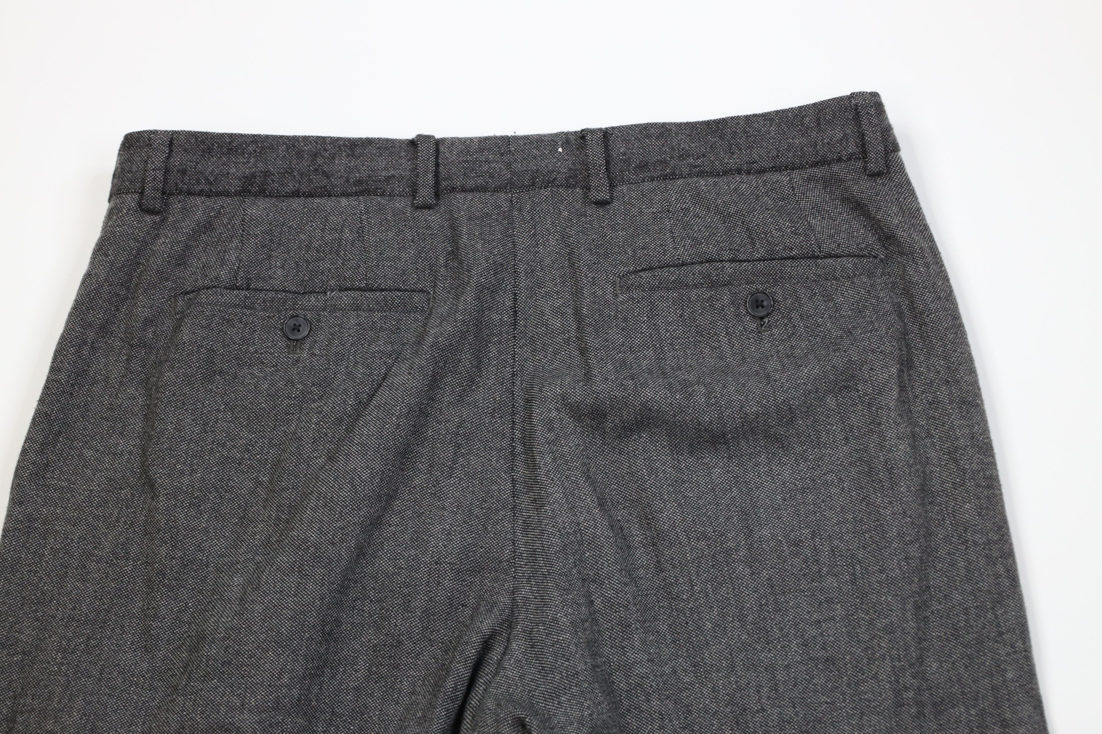 Express Express Flannel Wool Blend Knit Wide Leg Chino Pants Gray Size US 36 / EU 52 - 9 Thumbnail