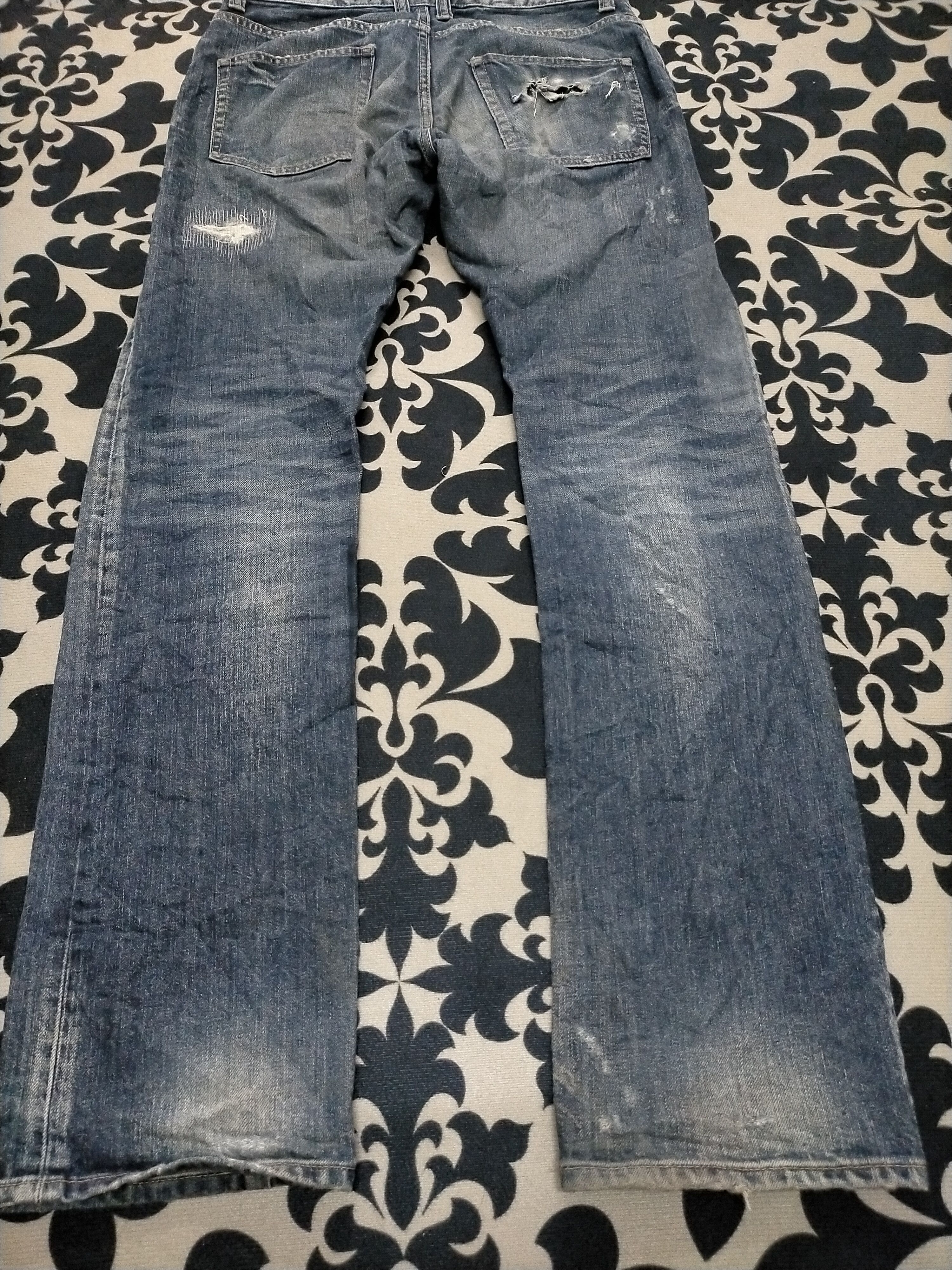 Takeo Kikuchi 🔥Takeo Kikuchi Shahiko Patchwork Distressed Jeans Size US 30 / EU 46 - 8 Thumbnail