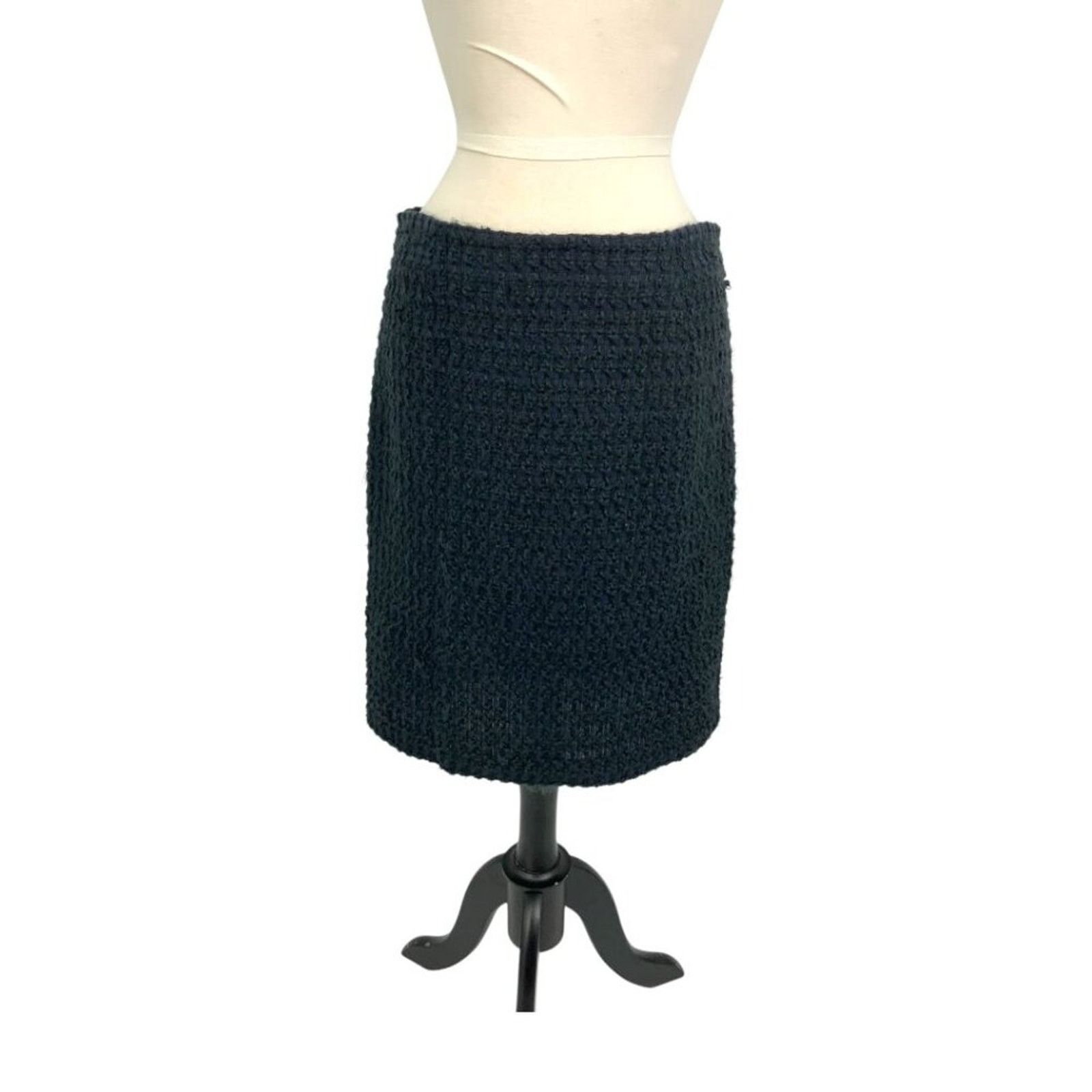 Other Amanda + Chelsea Blue Boucle Tweed Pencil Skirt Medium NWT Size 29" - 1 Thumbnail